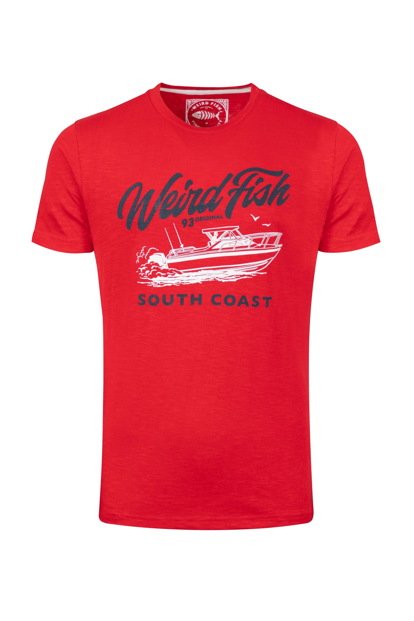 Weird Fish South Coast Front Print Graphic T-Shirt Barberry Red Marl