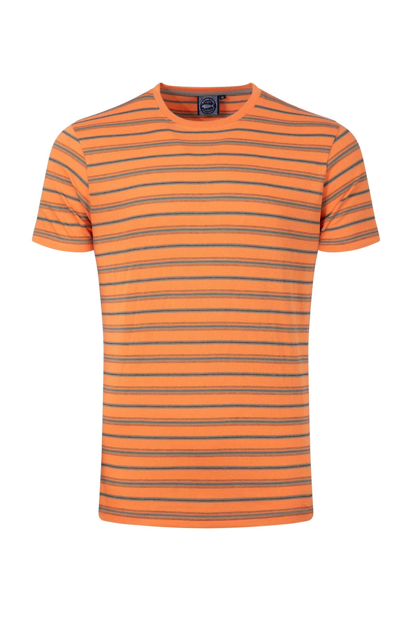 Weird Fish Jefferson Textured Stripe T-Shirt Mango