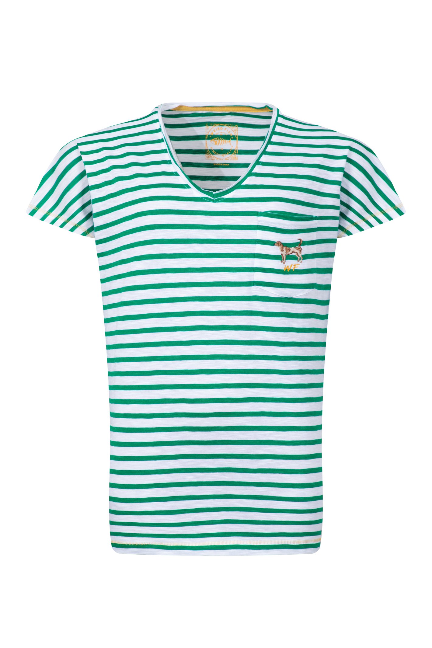 Weird Fish Liora Embroidered Pocket T-Shirt Heritage Green
