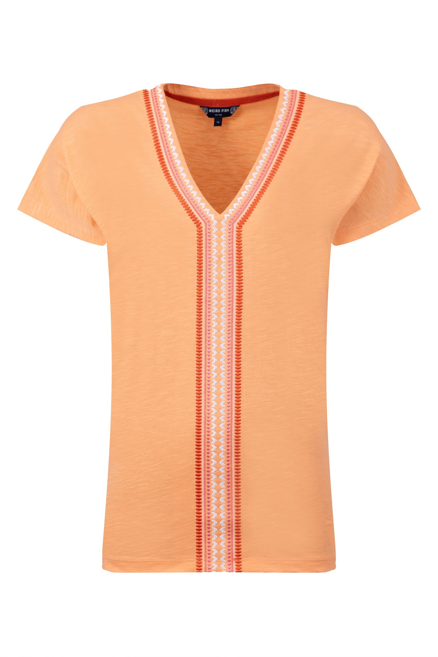 Weird Fish Lomie Embroidered T-Shirt Sorbet