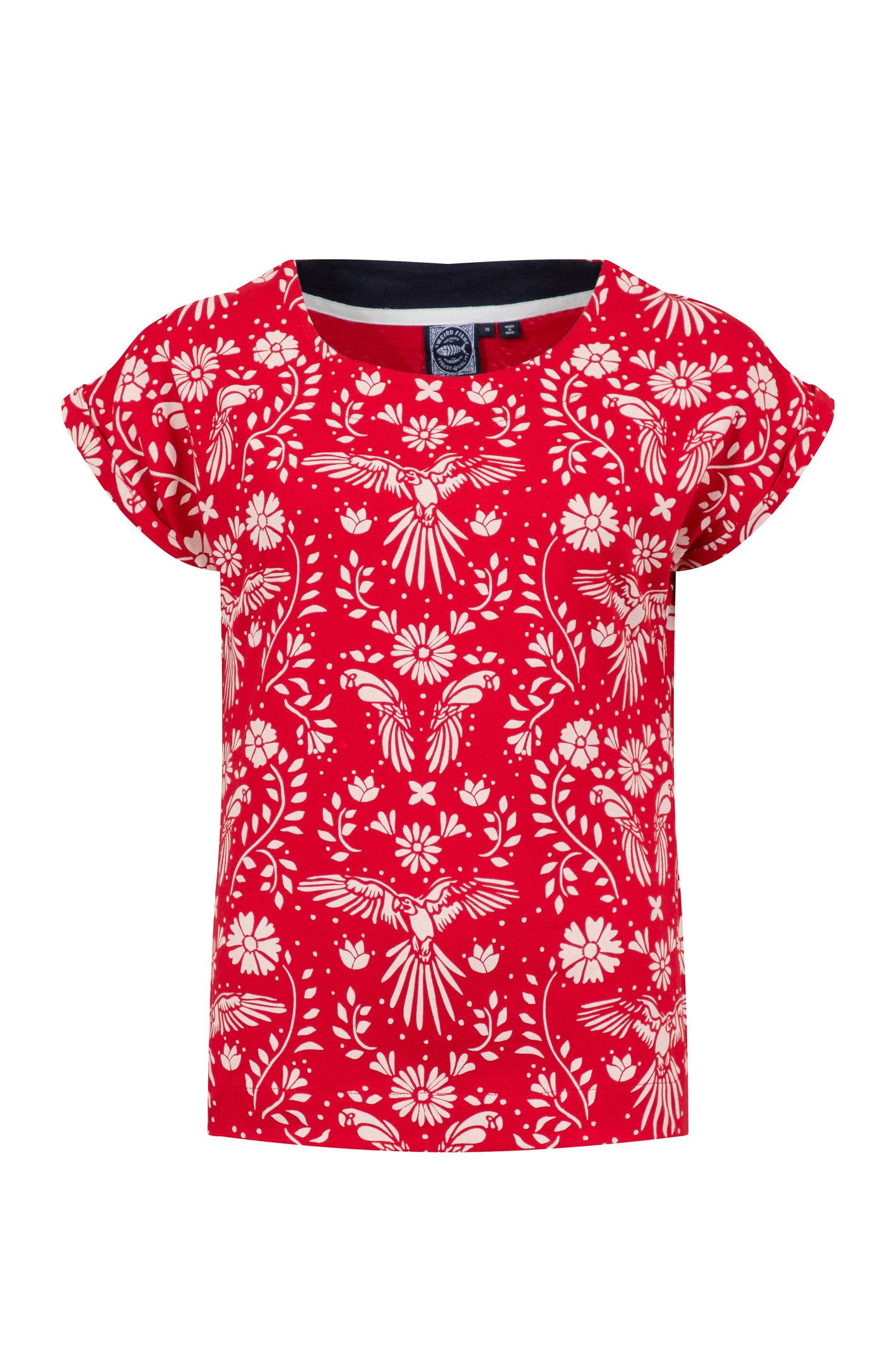 Weird Fish Paw Paw Printed Jersey T-Shirt Rich Red