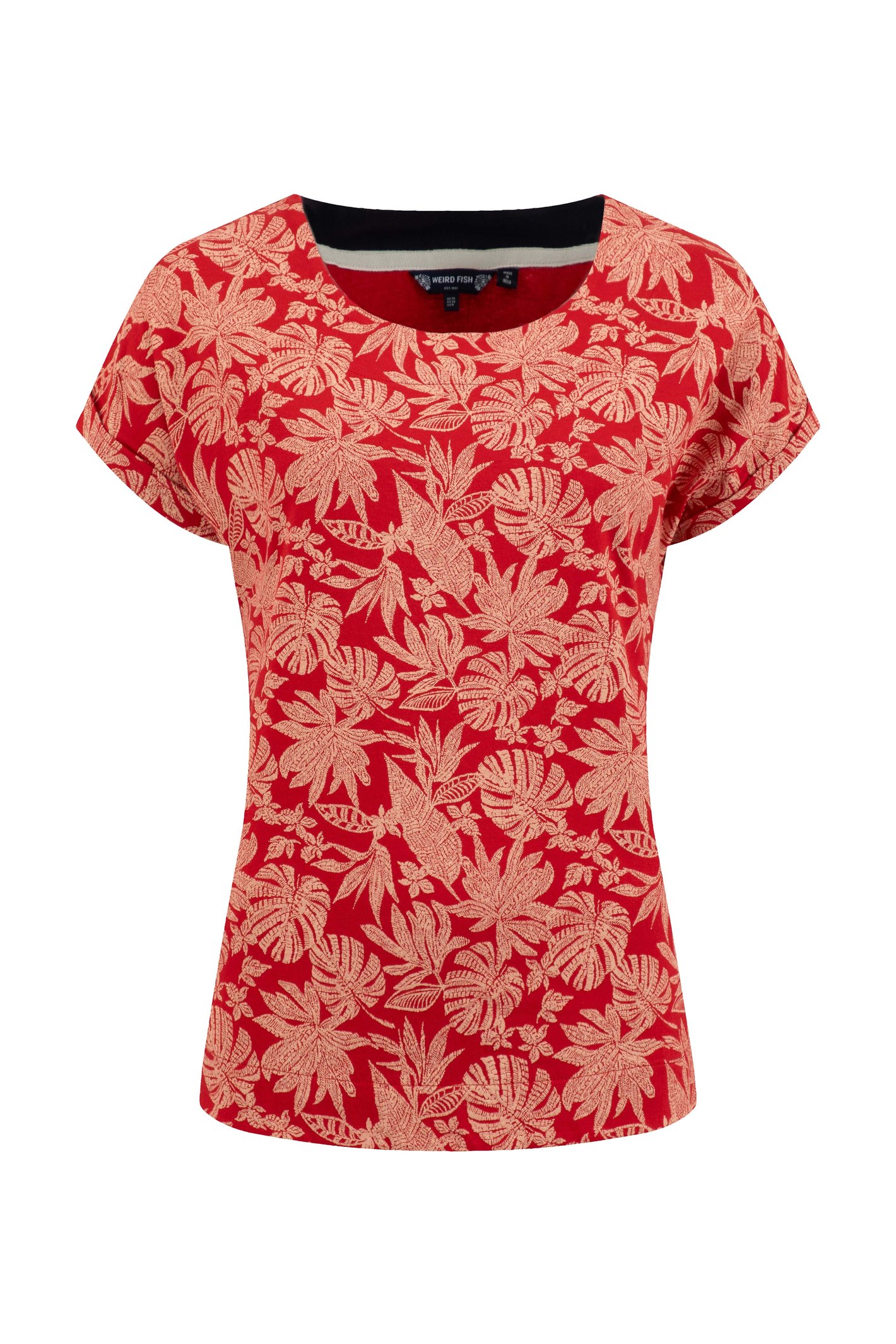 Weird Fish Paw Paw Printed Jersey T-Shirt Tomato Red