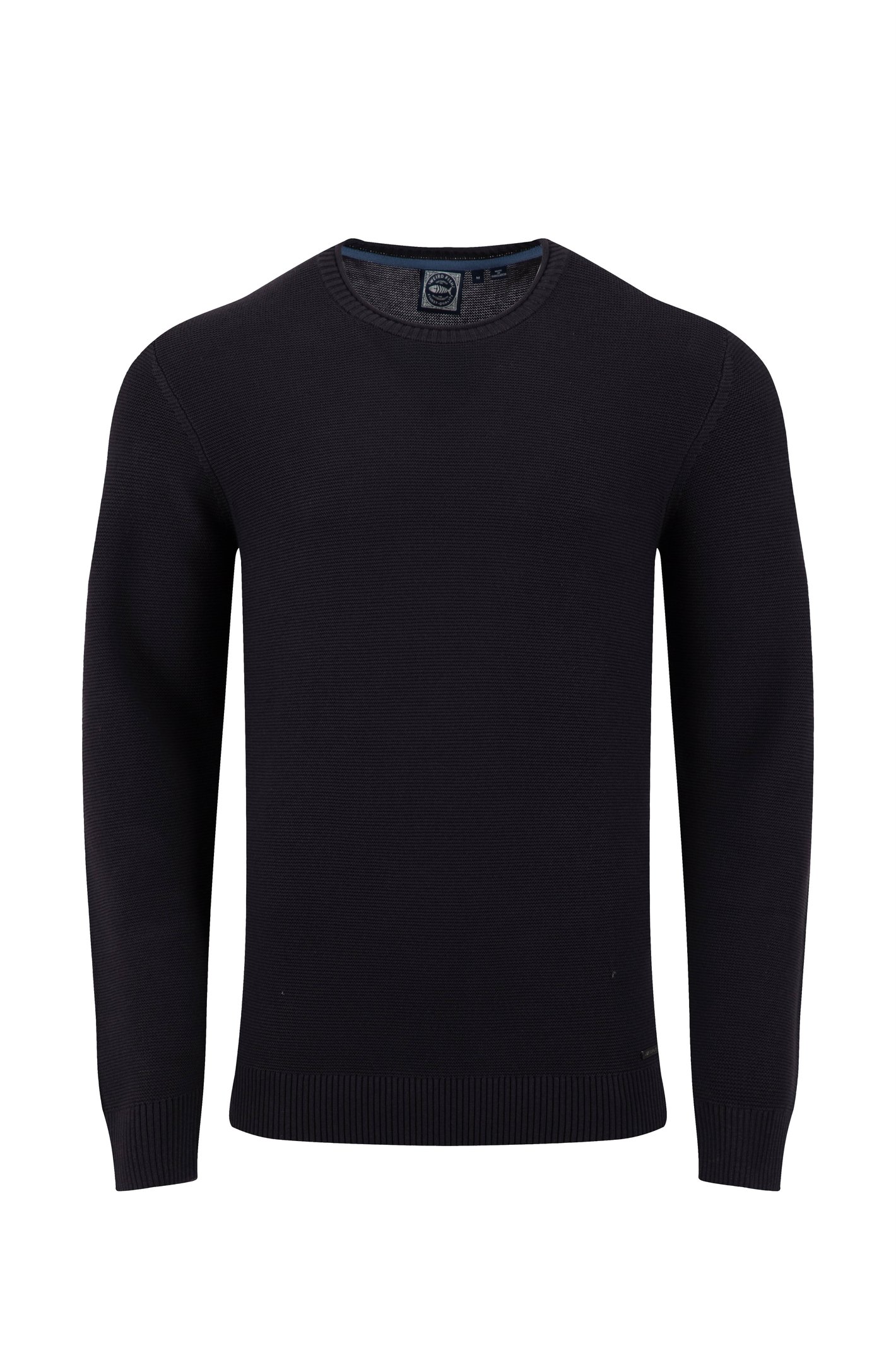 Weird Fish Rhett Crew Neck Knitted Jumper Dark Navy