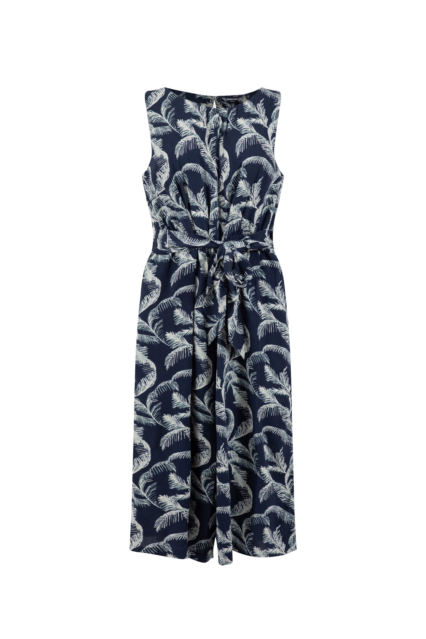 Weird Fish Nalani Printed Viscose Jumpsuit Ink