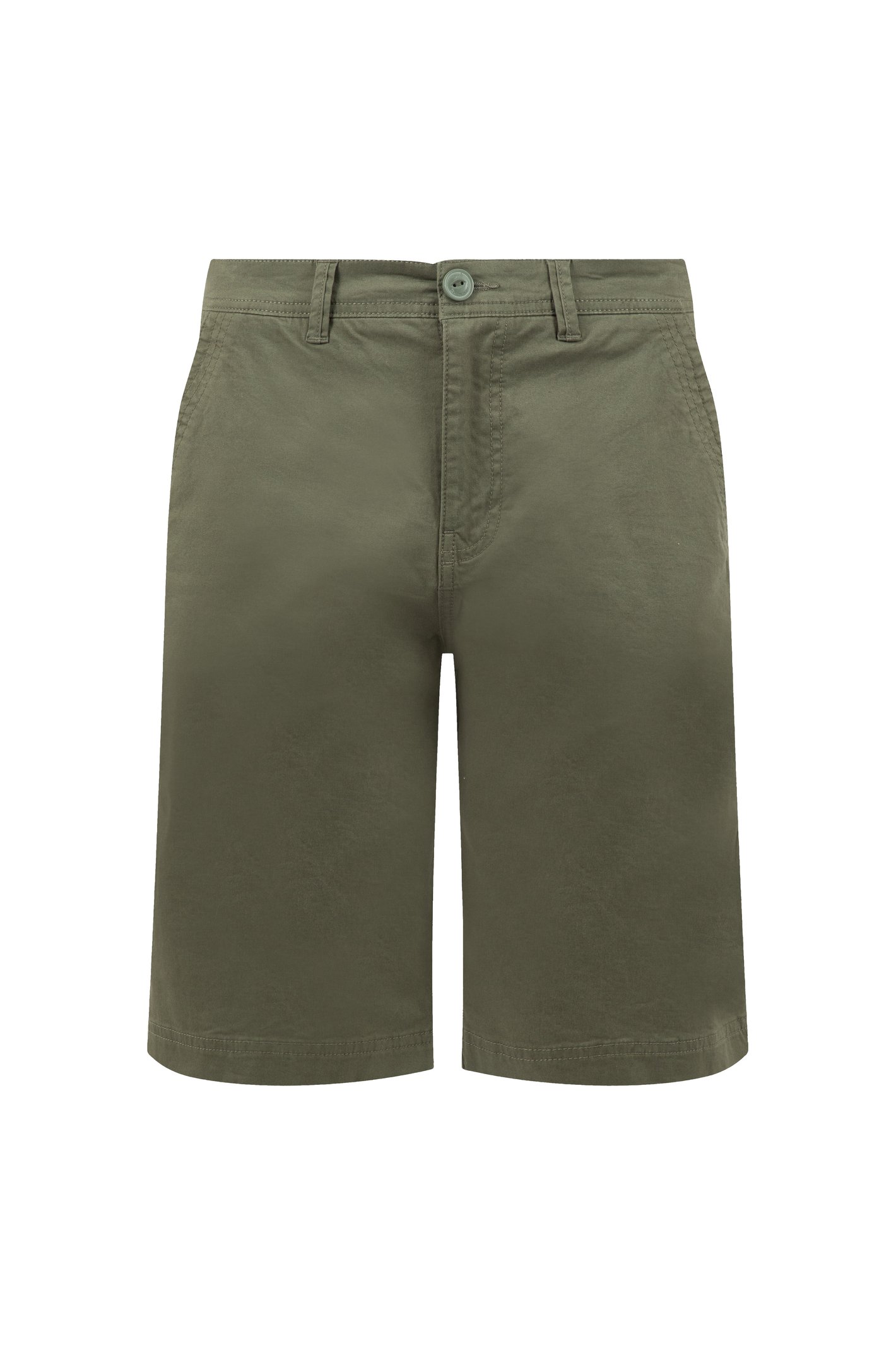 Weird Fish Rayburn Cotton Flat Front Shorts Dark Olive