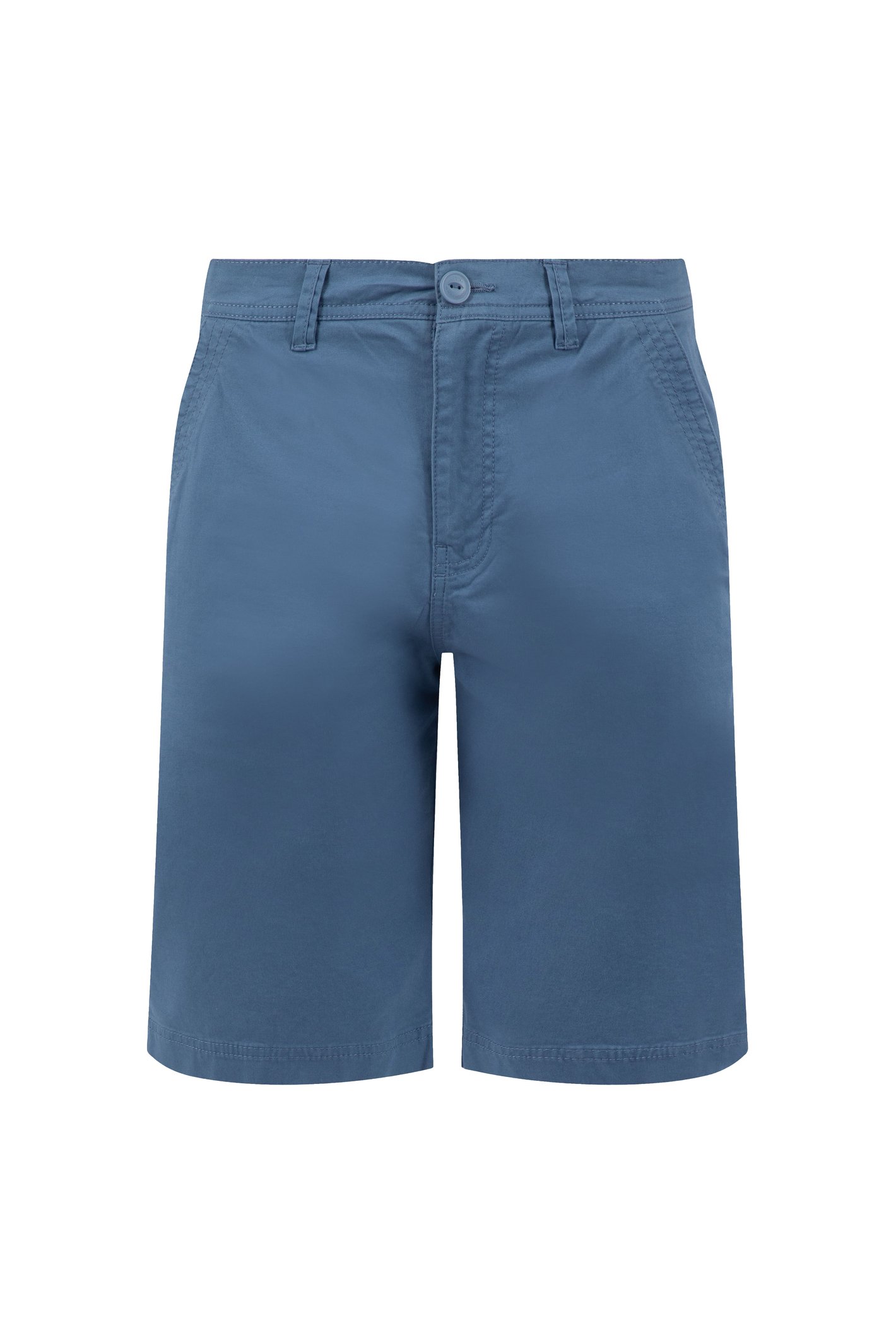 Weird Fish Rayburn Cotton Flat Front Shorts Faded Blue