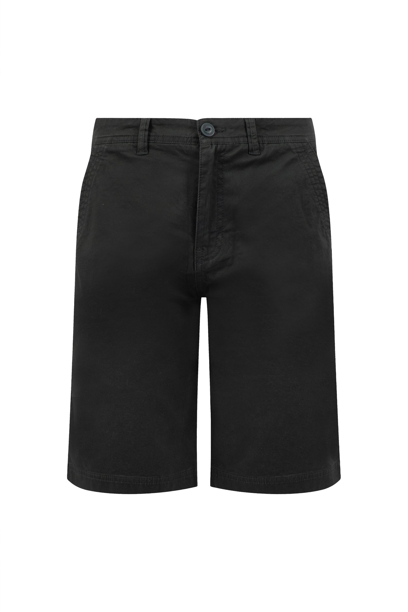 Weird Fish Rayburn Cotton Flat Front Shorts Washed Black