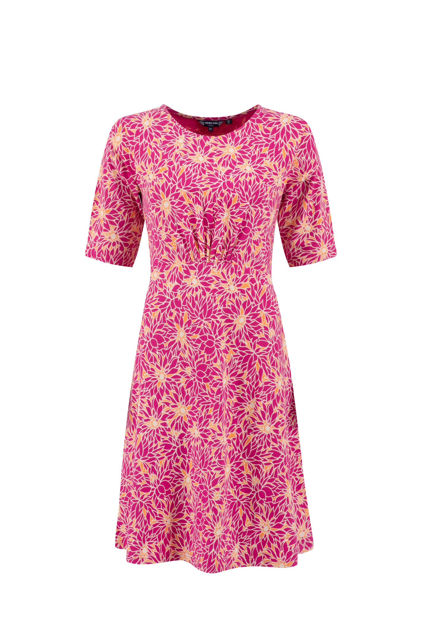 Weird Fish Cassandra Jersey Swing Dress Gerbera