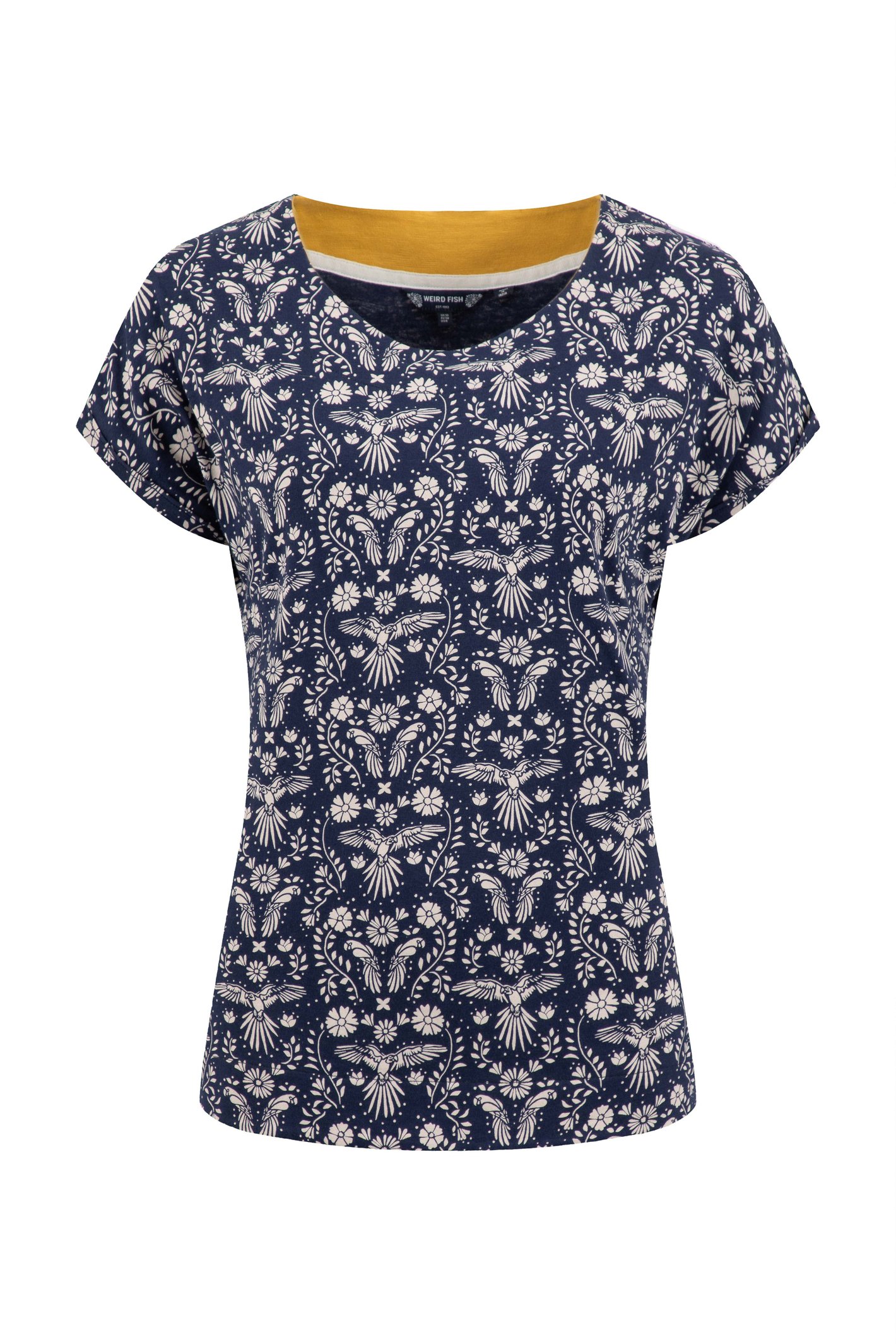 Weird Fish Paw Paw Printed Jersey T-Shirt Rich Navy