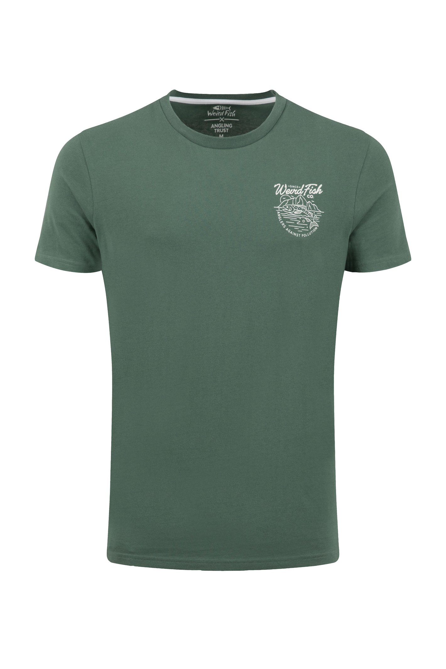Weird Fish Angling Back Print Angling Trust Graphic T-Shirt Dusky Green