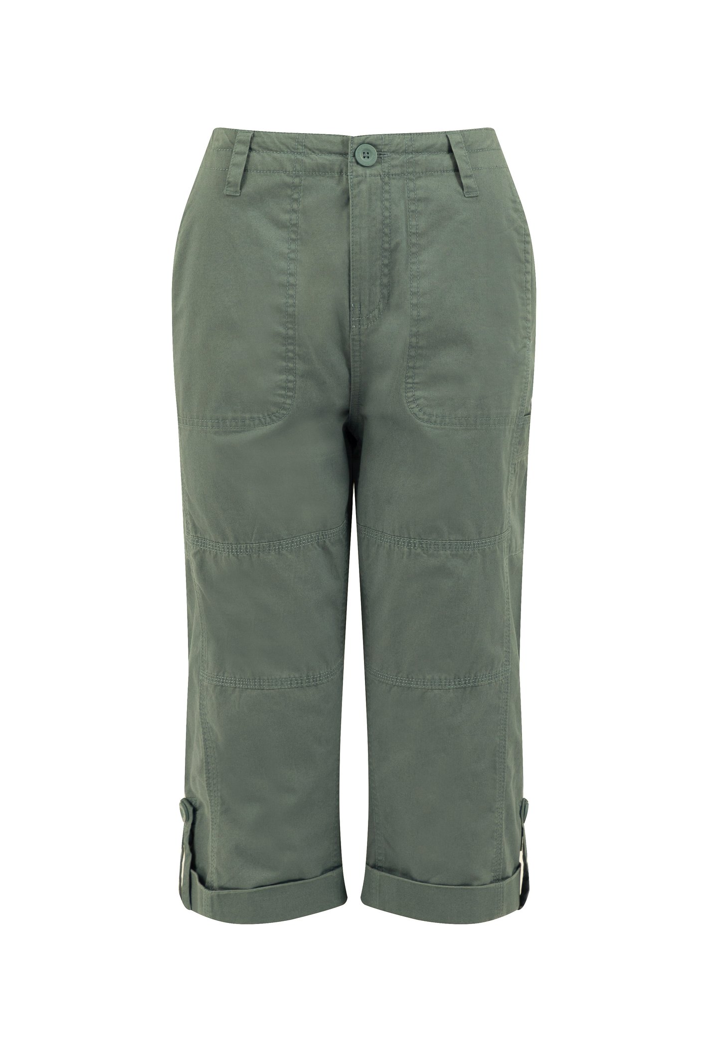 Weird Fish Salena 3/4 Length Trousers Army Green
