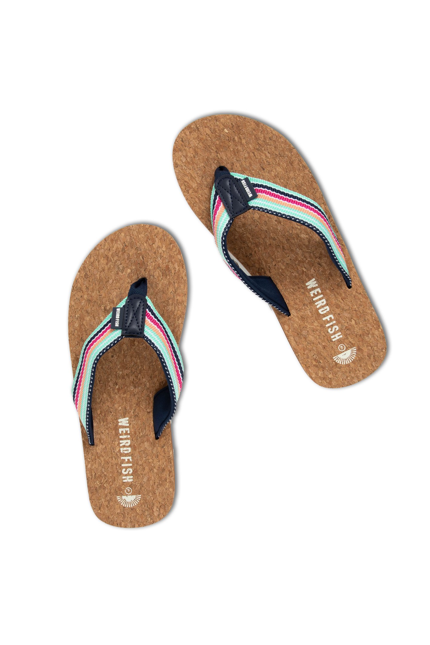 Weird Fish Arundel Cork Flip Flops Navy