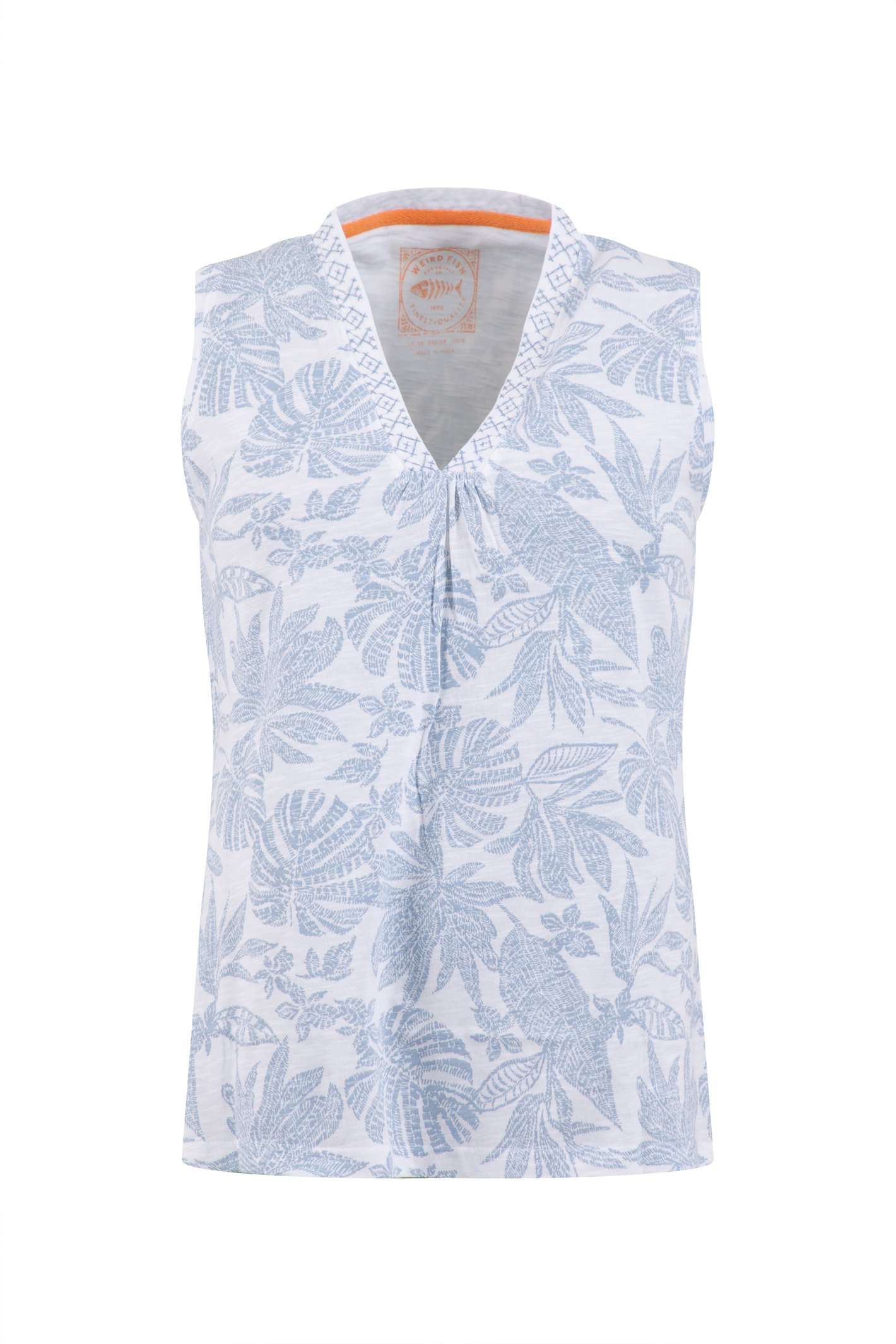 Weird Fish Nonno Printed Jersey Vest Skyway Size 16