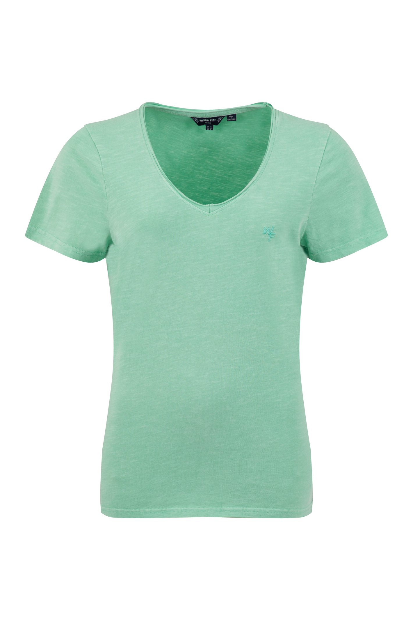 Weird Fish Hailey V-Neck T-Shirt Apple Mint