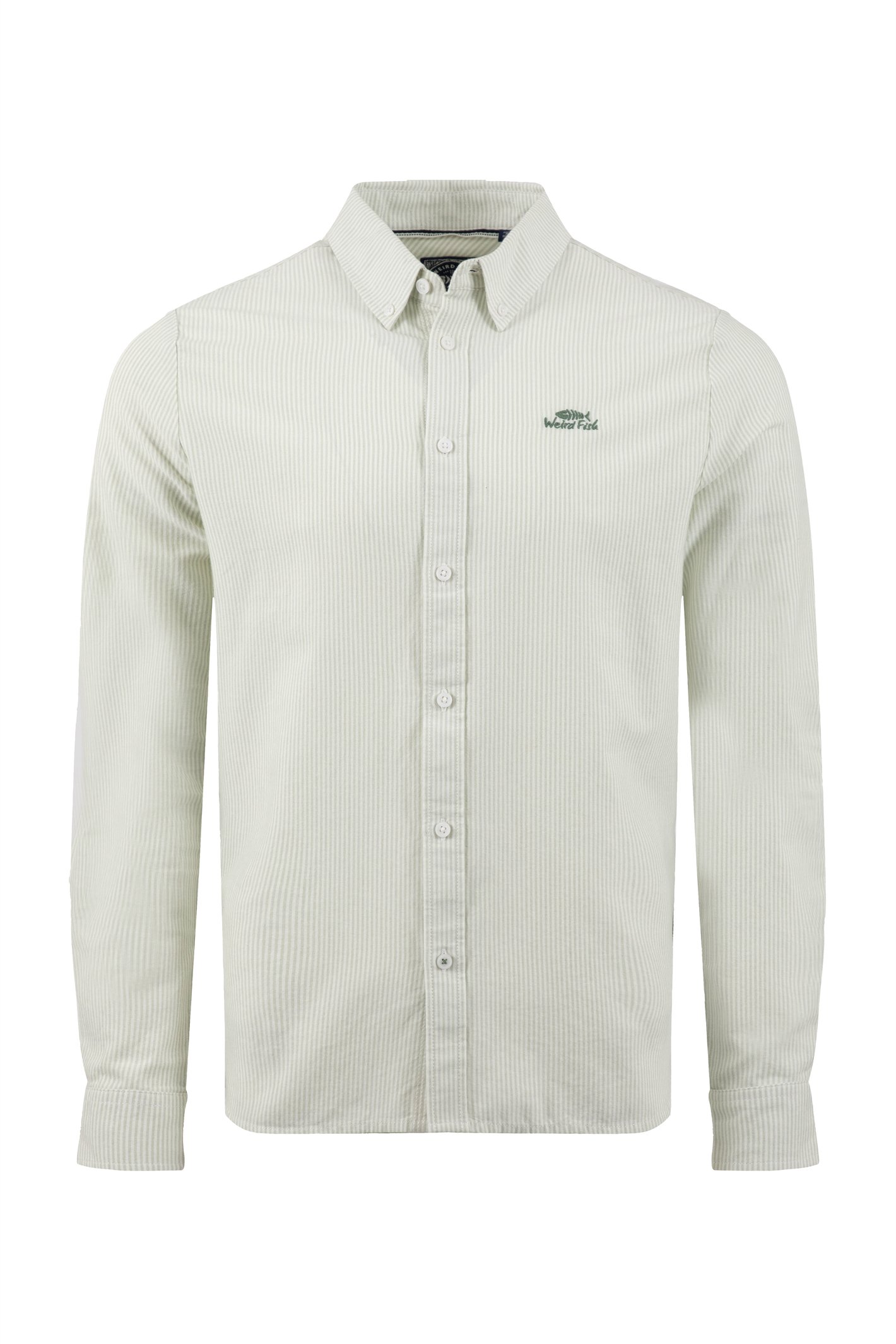 Weird Fish Benedict Button Down Oxford Shirt Laurel Green