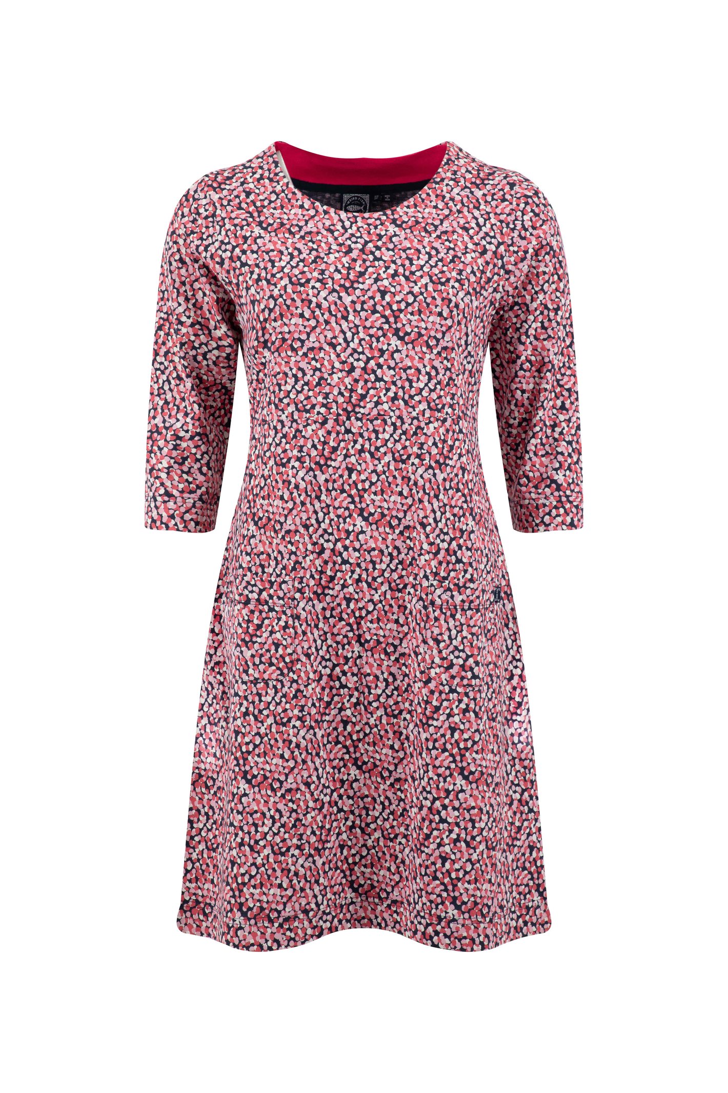 Weird Fish Starshine Printed Jersey Dress Begonia Pink