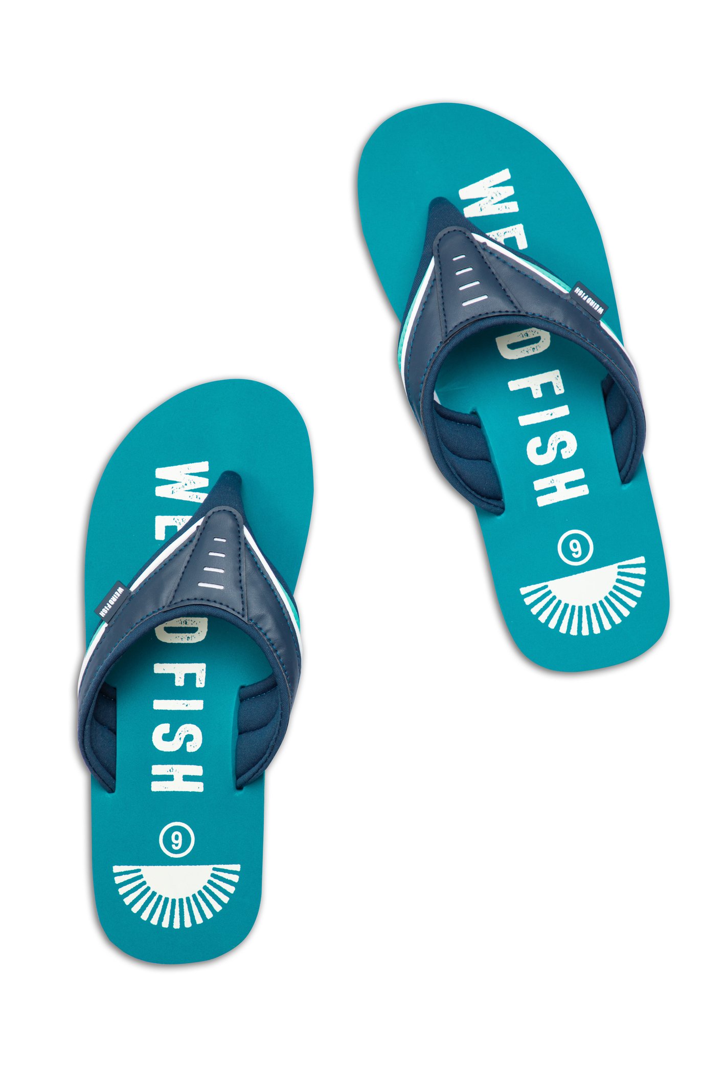Weird Fish Columbia Branded Flip Flops Deep Teal