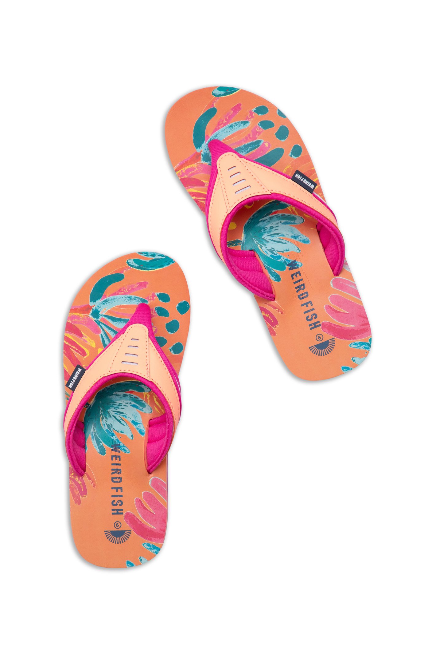 Weird Fish Thurleston Printed Flip Flops Sorbet