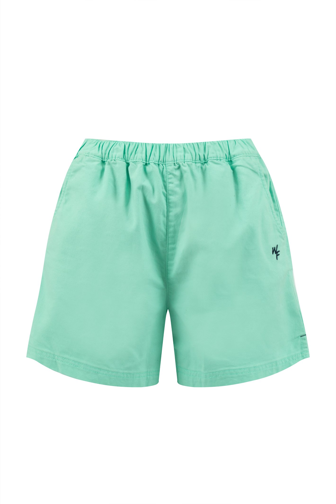 Weird Fish Jardin Cotton Twill Shorts Apple Mint