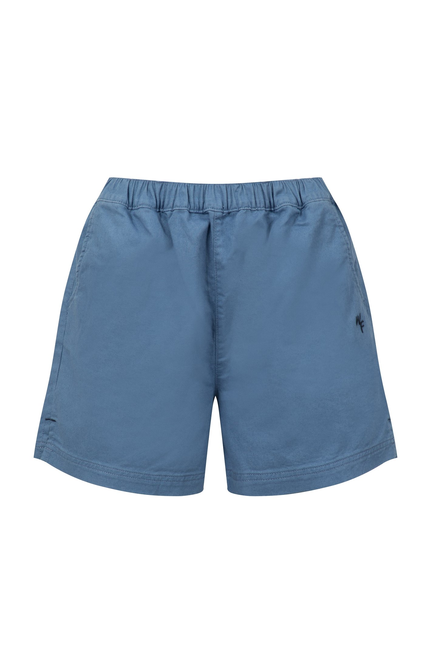 Weird Fish Jardin Cotton Twill Shorts Faded Blue