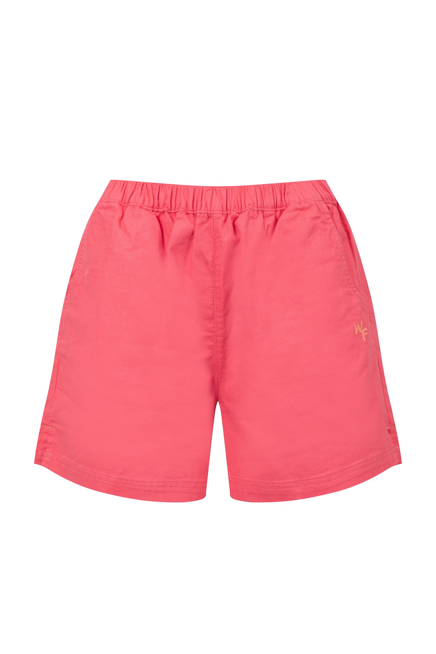 Weird Fish Jardin Cotton Twill Shorts Flamingo