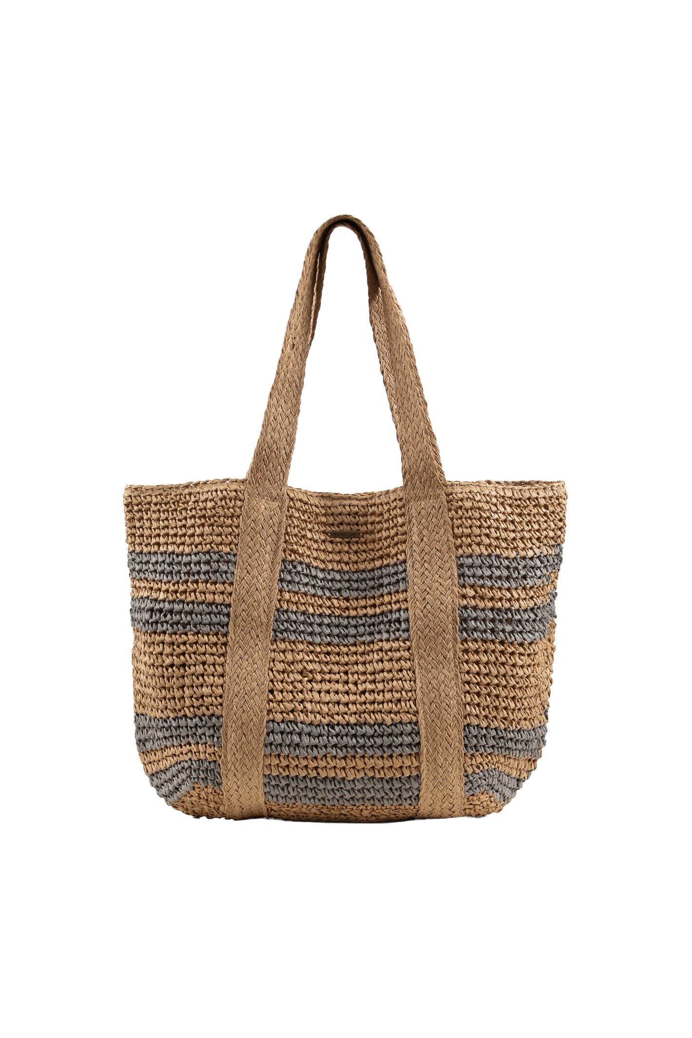 Weird Fish Elver Raffia Tote Bag Natural