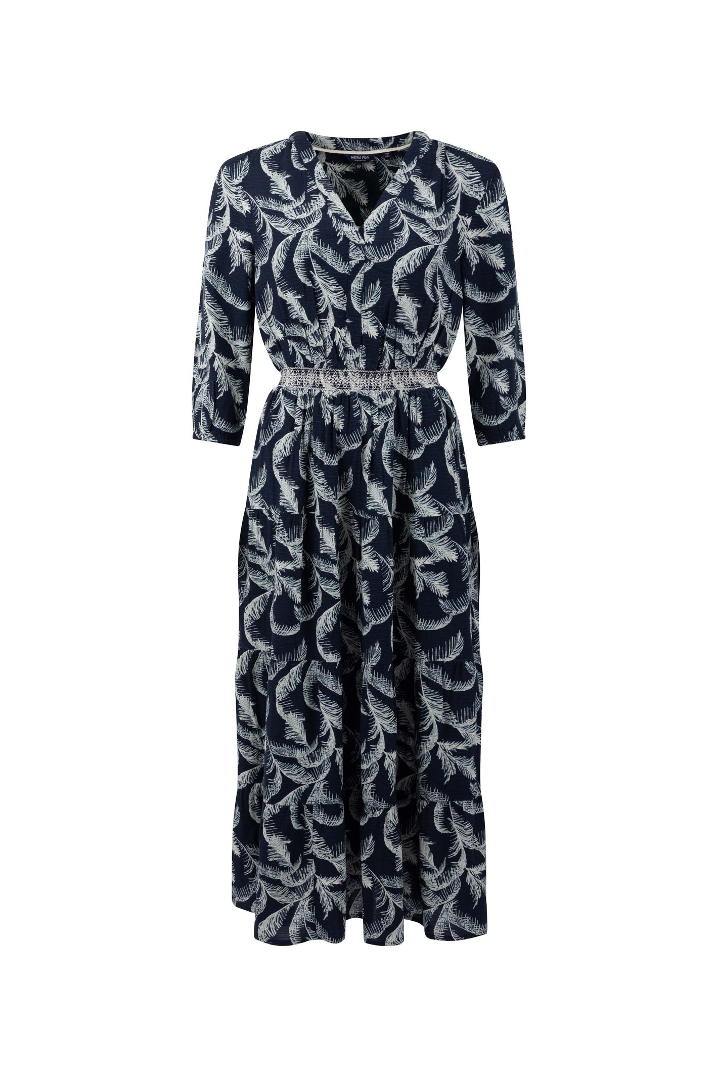 Weird Fish Himanshee Printed Viscose Maxi Dress Ink