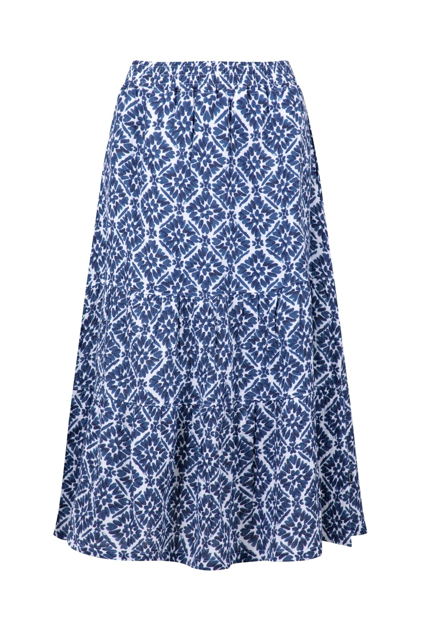 Weird Fish Harini Double Cloth Printed Midi Skirt Twilight Size 12