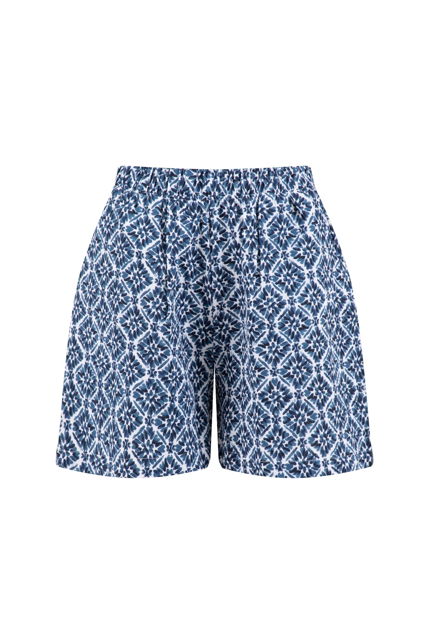 Weird Fish Isabella Printed Double Cloth Shorts Twilight Size 12