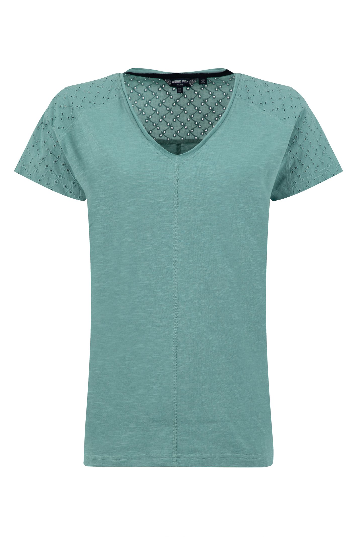 Weird Fish Pernille Cutaway T-Shirt Mineral Blue