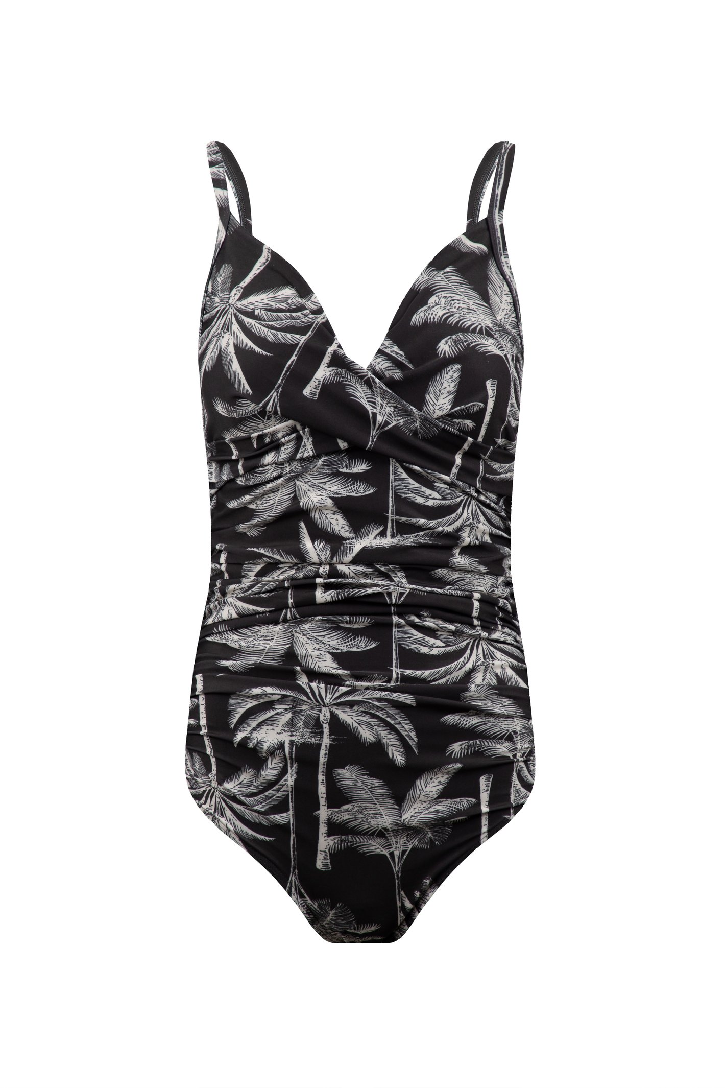 Weird Fish Penelope Printed Swimsuit Black Size 16