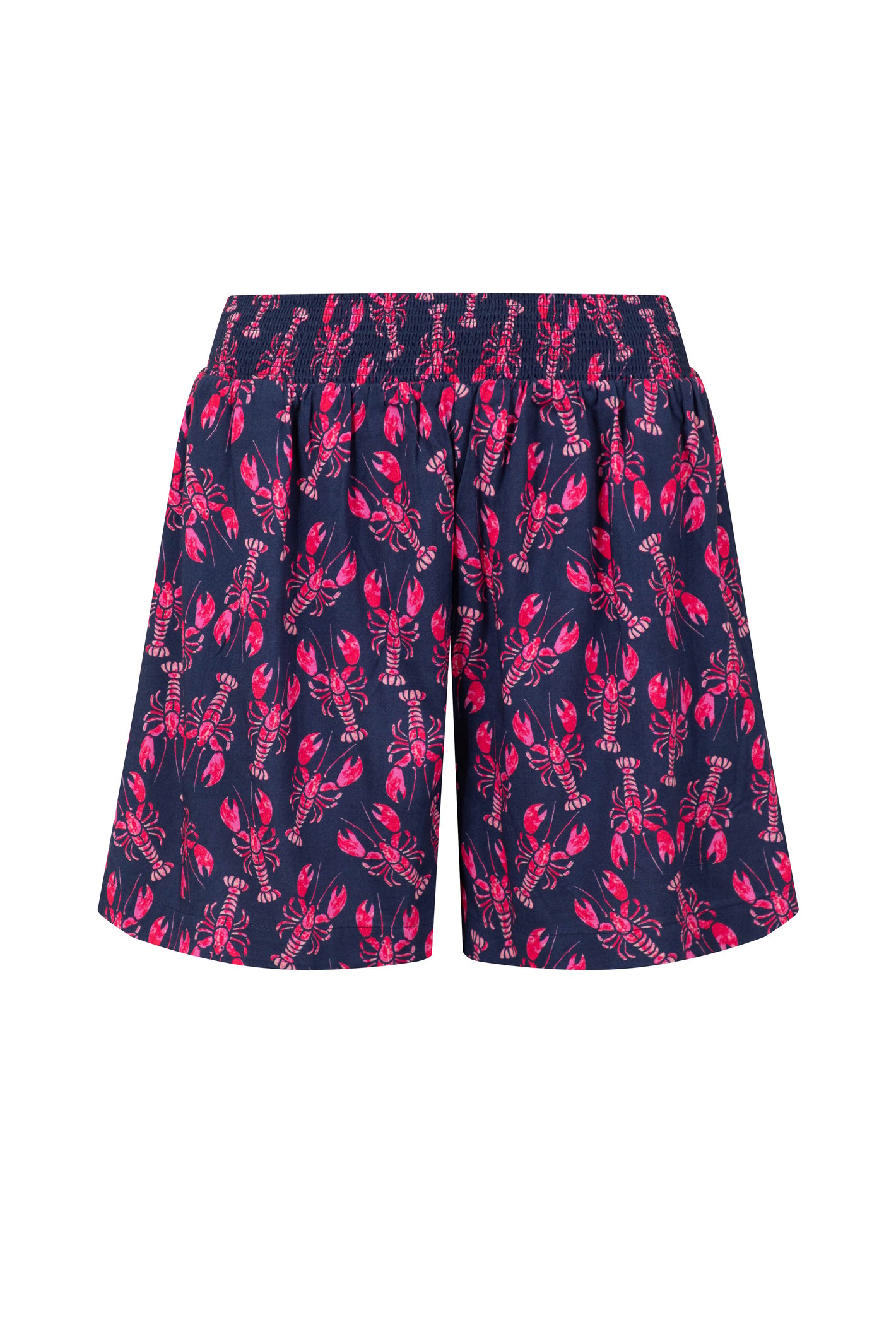 Weird Fish Seera Lightweight Printed Shorts Mid Navy Size 10