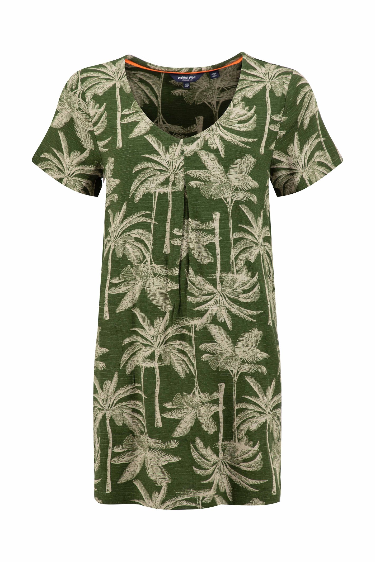 Weird Fish Annuri Lightweight Printed Tunic Ginko Green Size 10