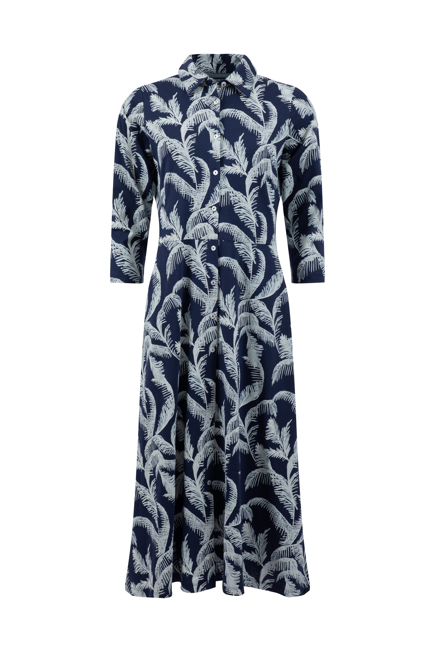 Weird Fish Hydra Printed Jersey Shirt Dress Ink Size 10