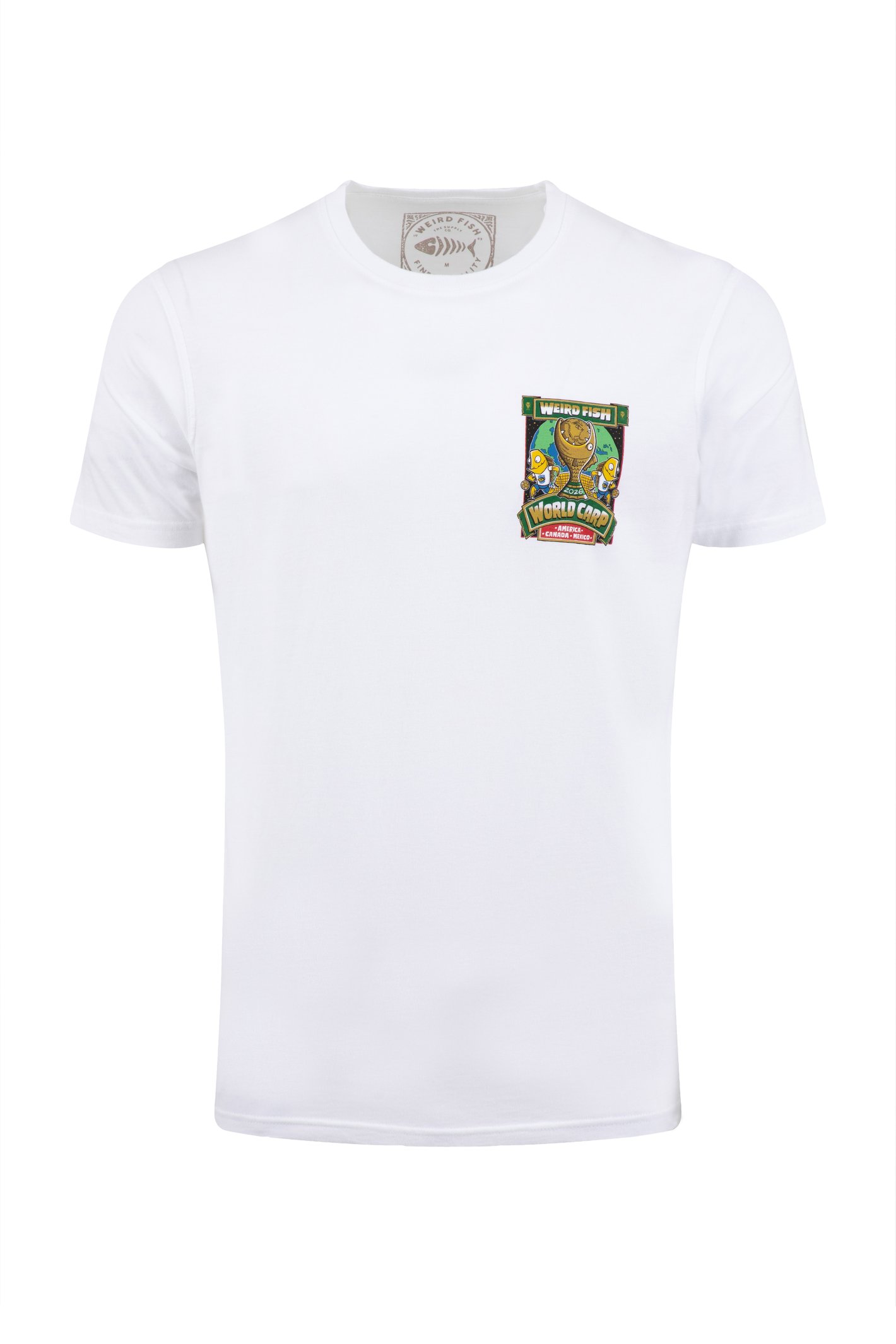 Weird Fish Weird Fish The World Carp 26 Back Print Artist T-Shirt White