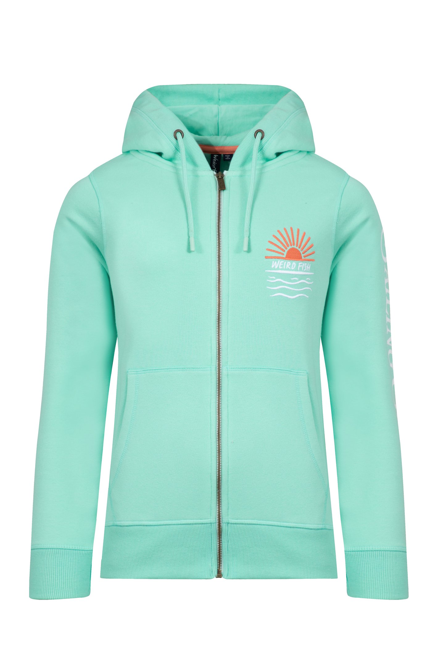 Weird Fish Cyra Graphic Full Zip Hoodie Apple Mint Size 22