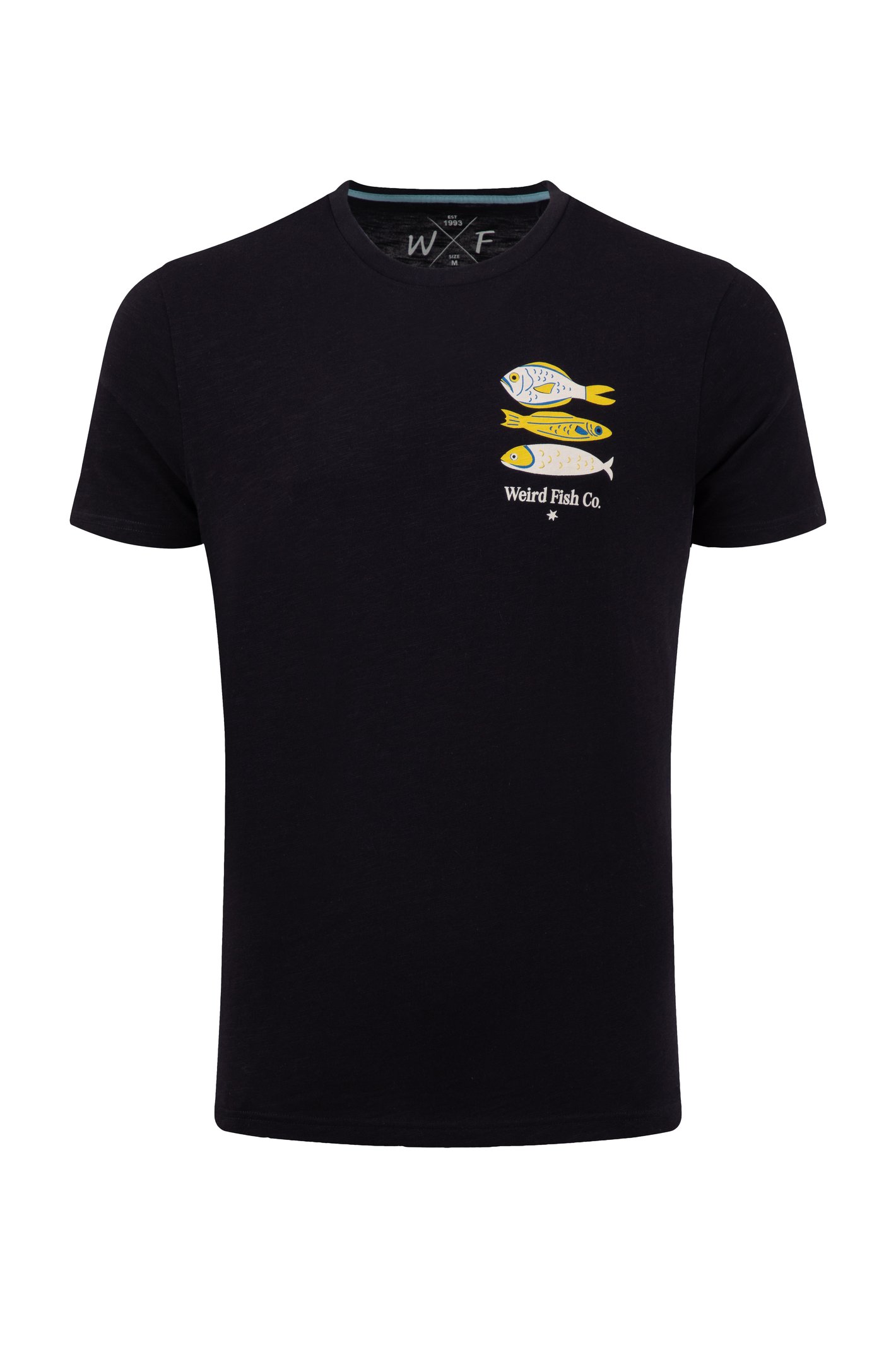 Weird Fish Food Festival Back Print Graphic T-Shirt Midnight Size M
