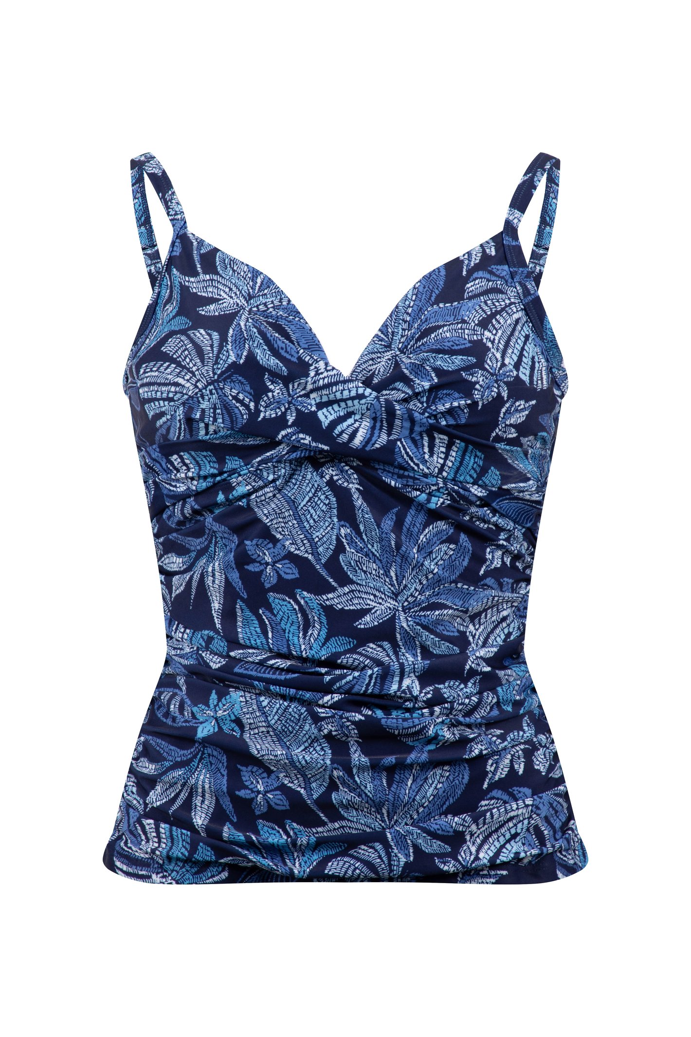 Weird Fish Merriam Printed Tankini Top Blue Indigo Size 10