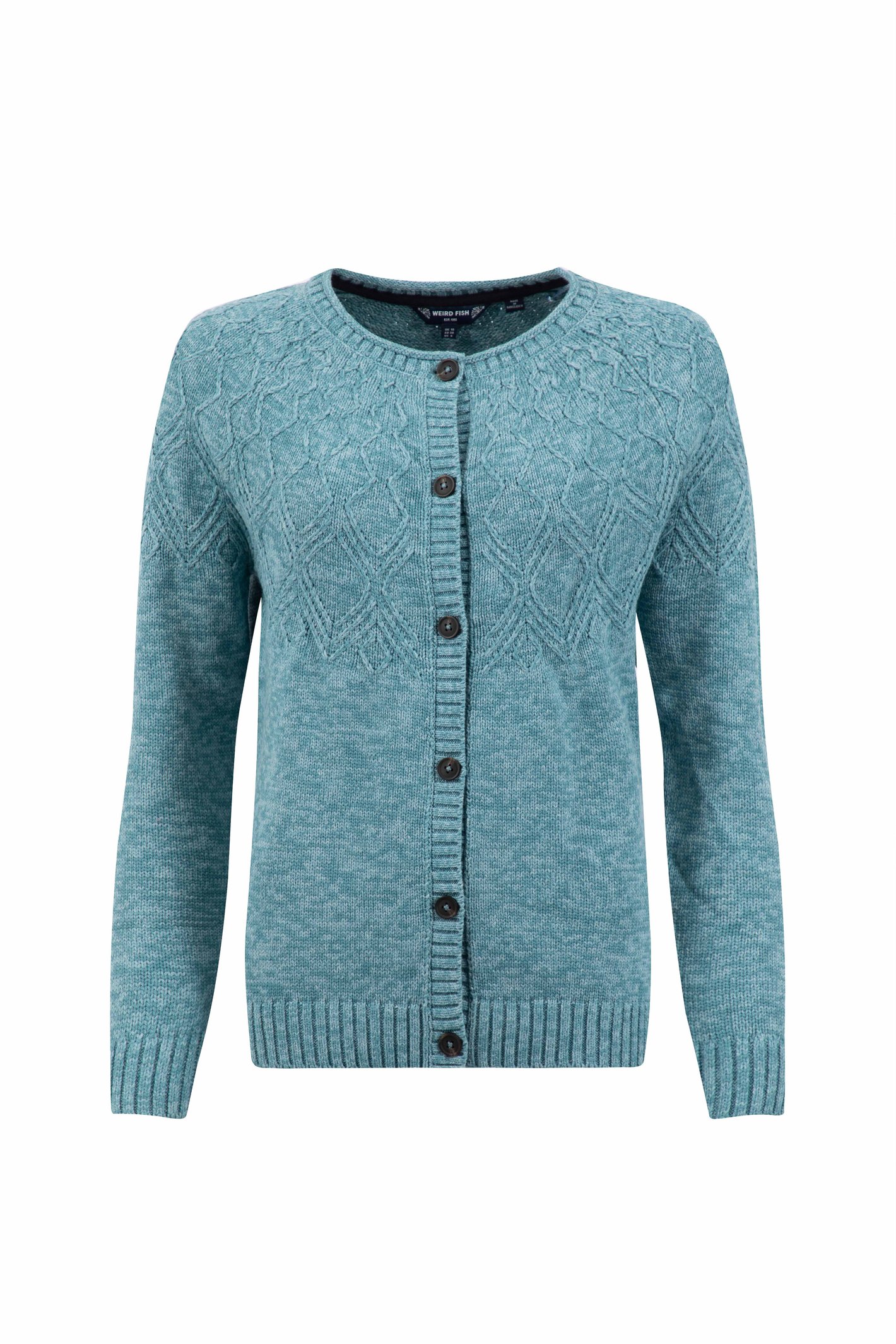Weird Fish Caballo Outfitter Cardigan Smoked Blue Size 18