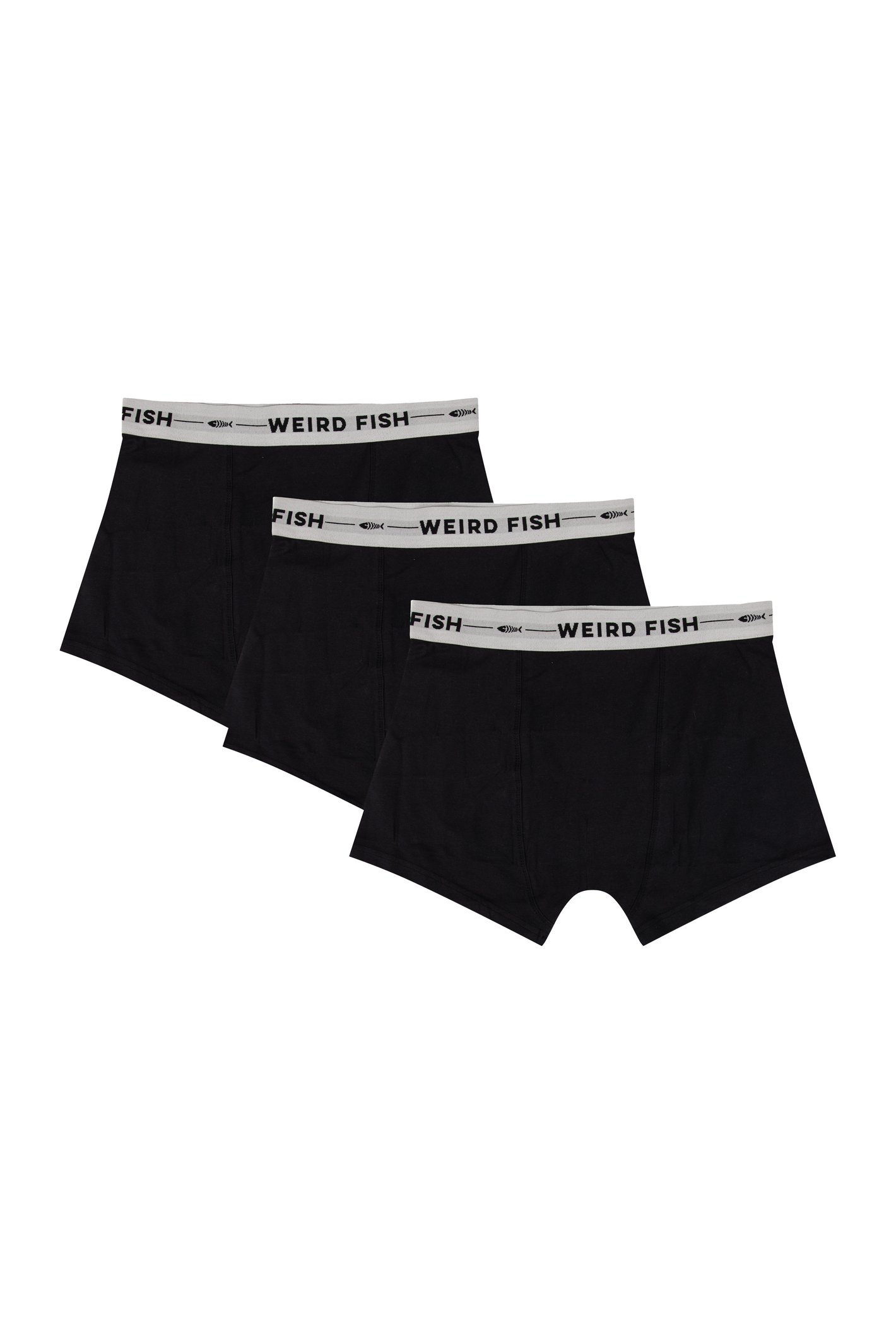 Weird Fish Ashridge Boxer Shorts 3 Pack Black Size XL