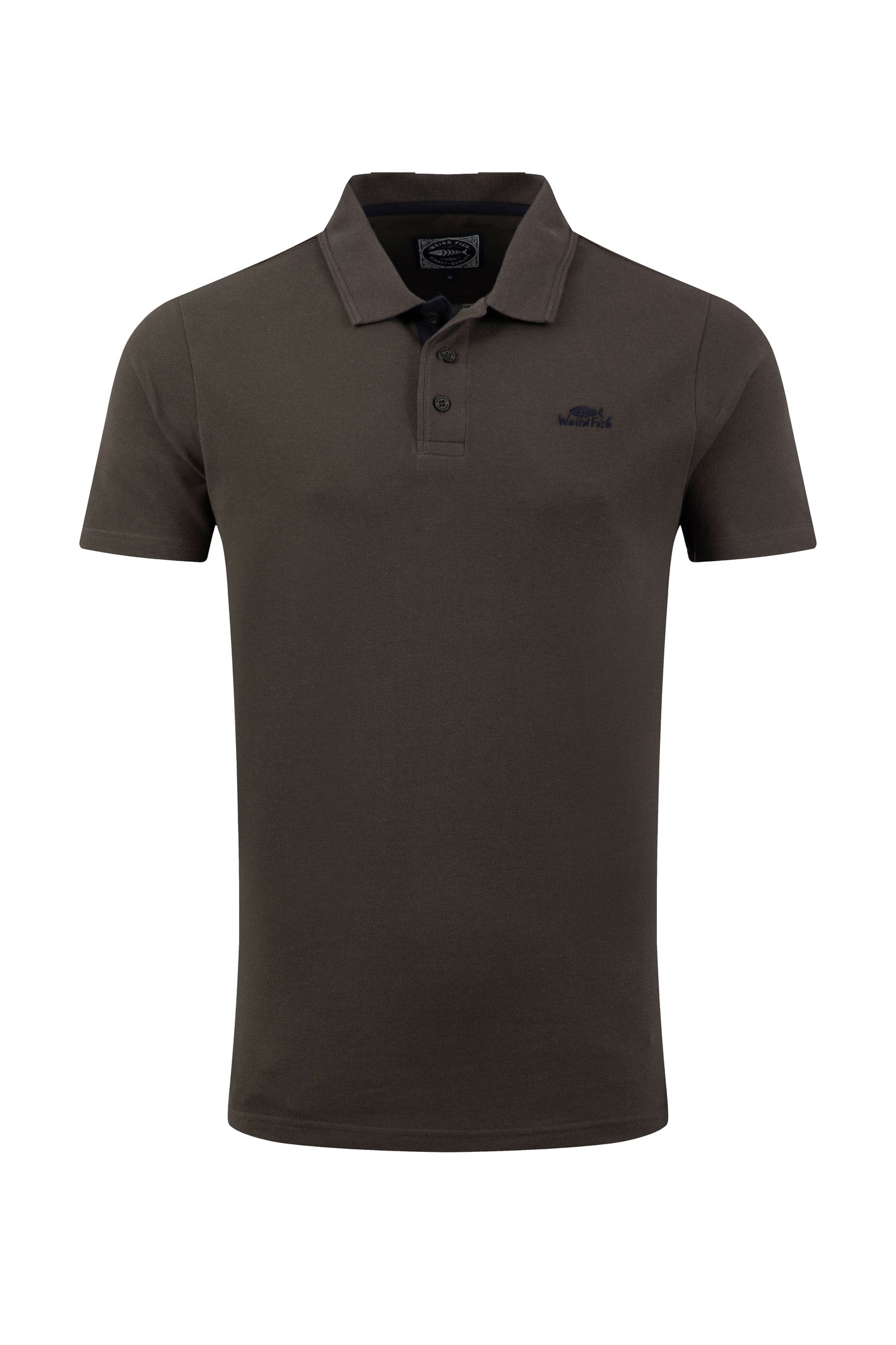 Weird Fish Miles Pique Polo Shirt Anthracite Size S