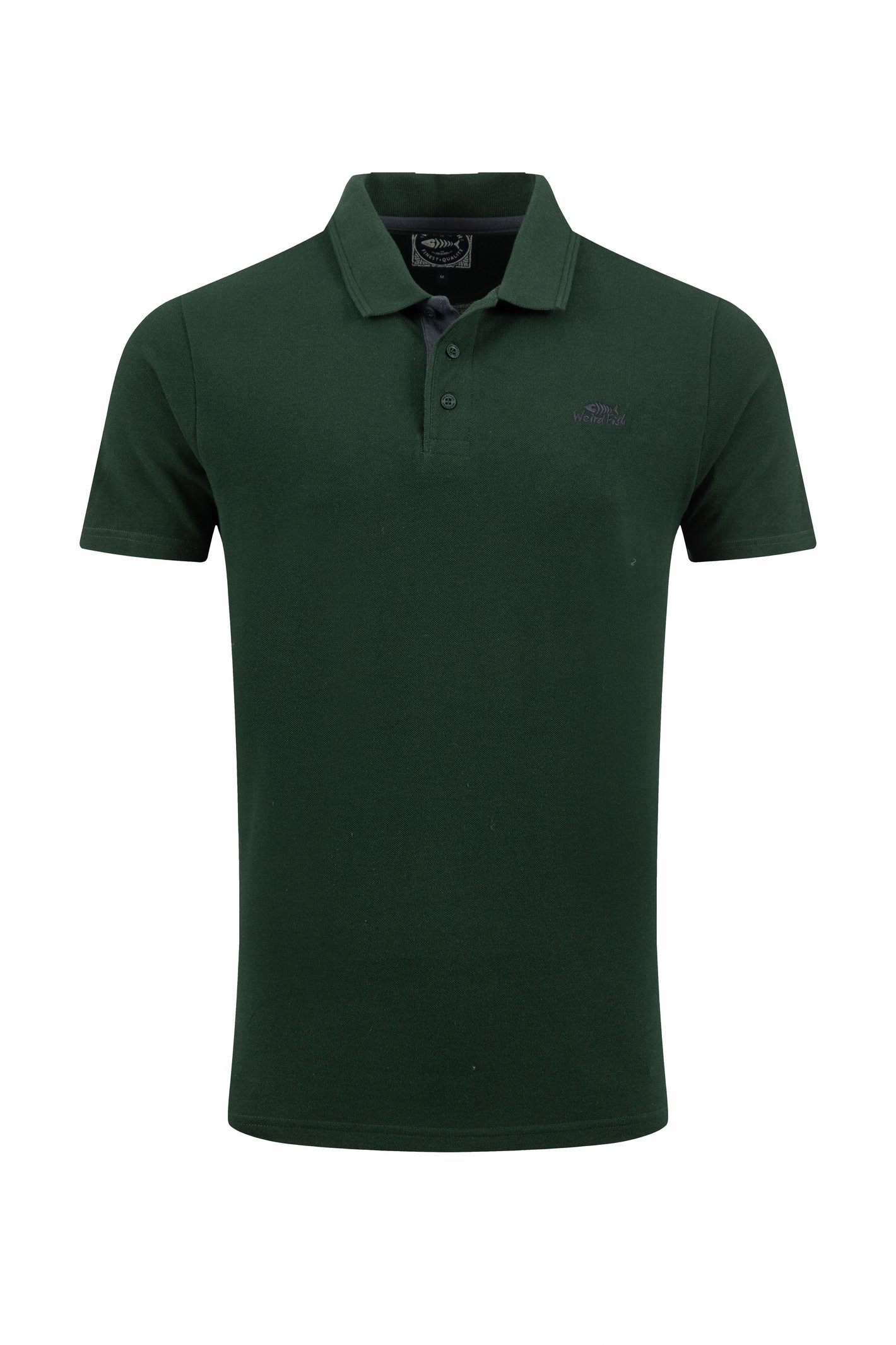 Weird Fish Miles Pique Polo Shirt Beetle Green Size 2XL