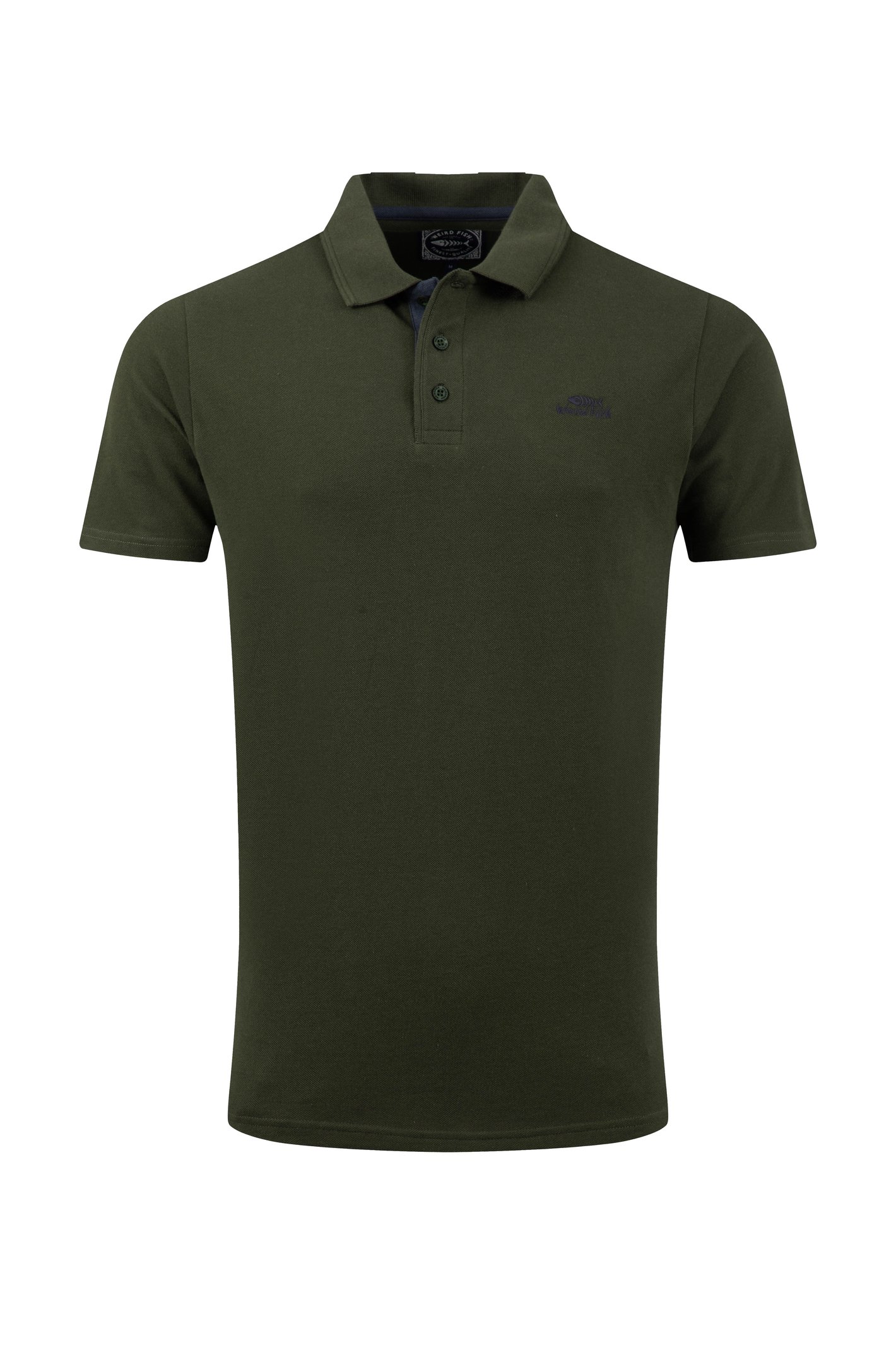 Weird Fish Miles Pique Polo Shirt Fir Green Size S