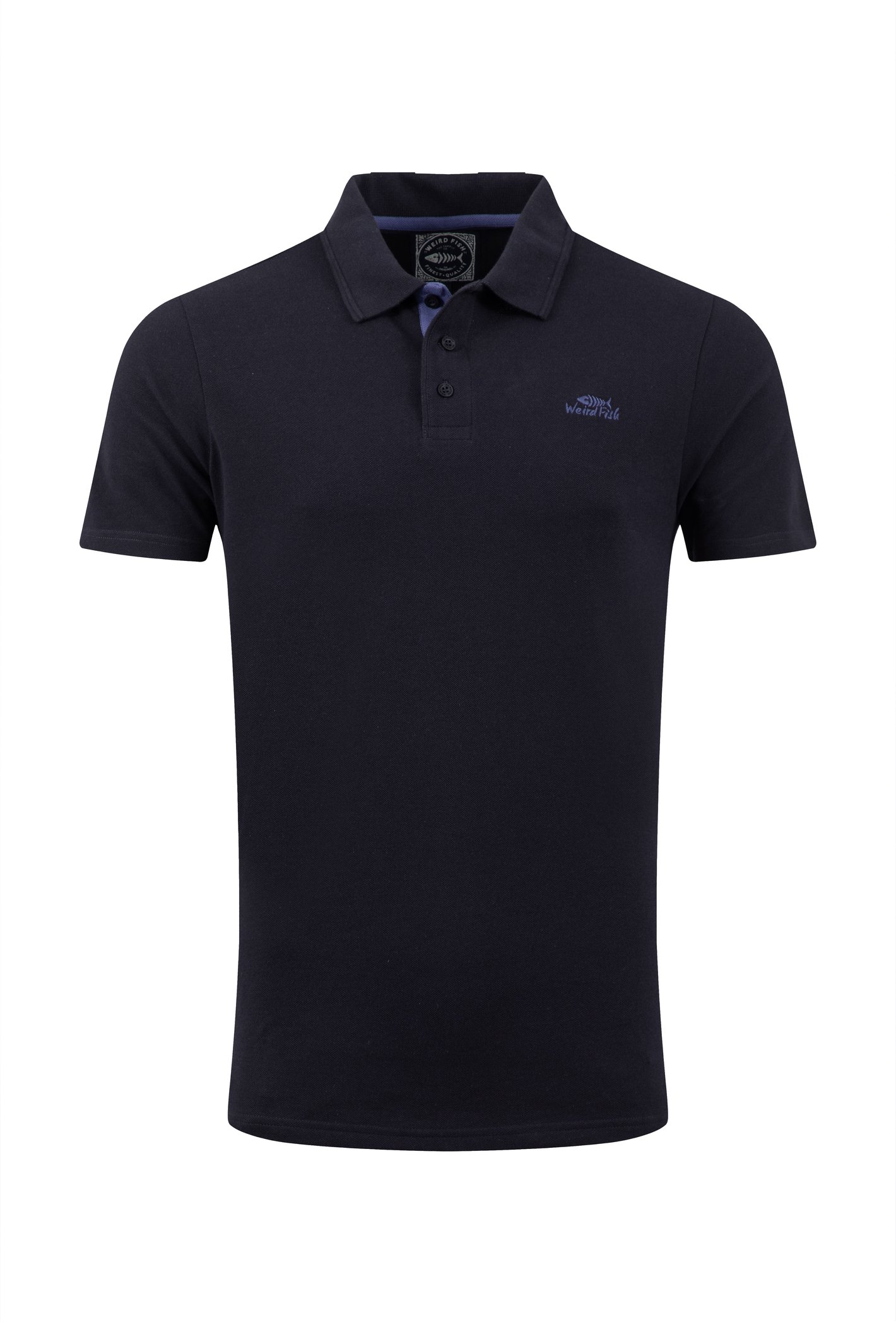 Weird Fish Miles Pique Polo Shirt Midnight Size M
