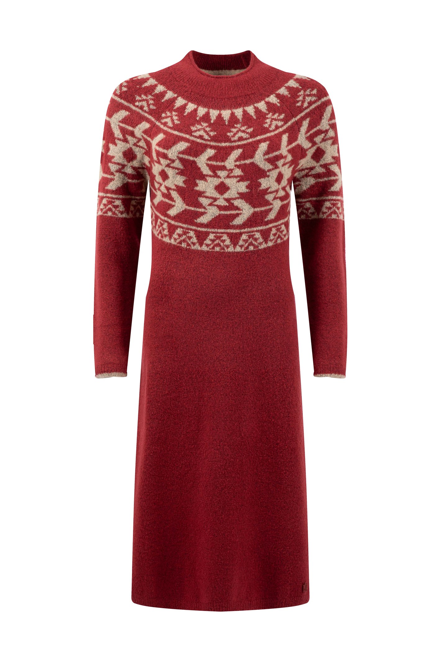 Weird Fish Vondra Knitted Jumper Dress Rhubarb Size 10