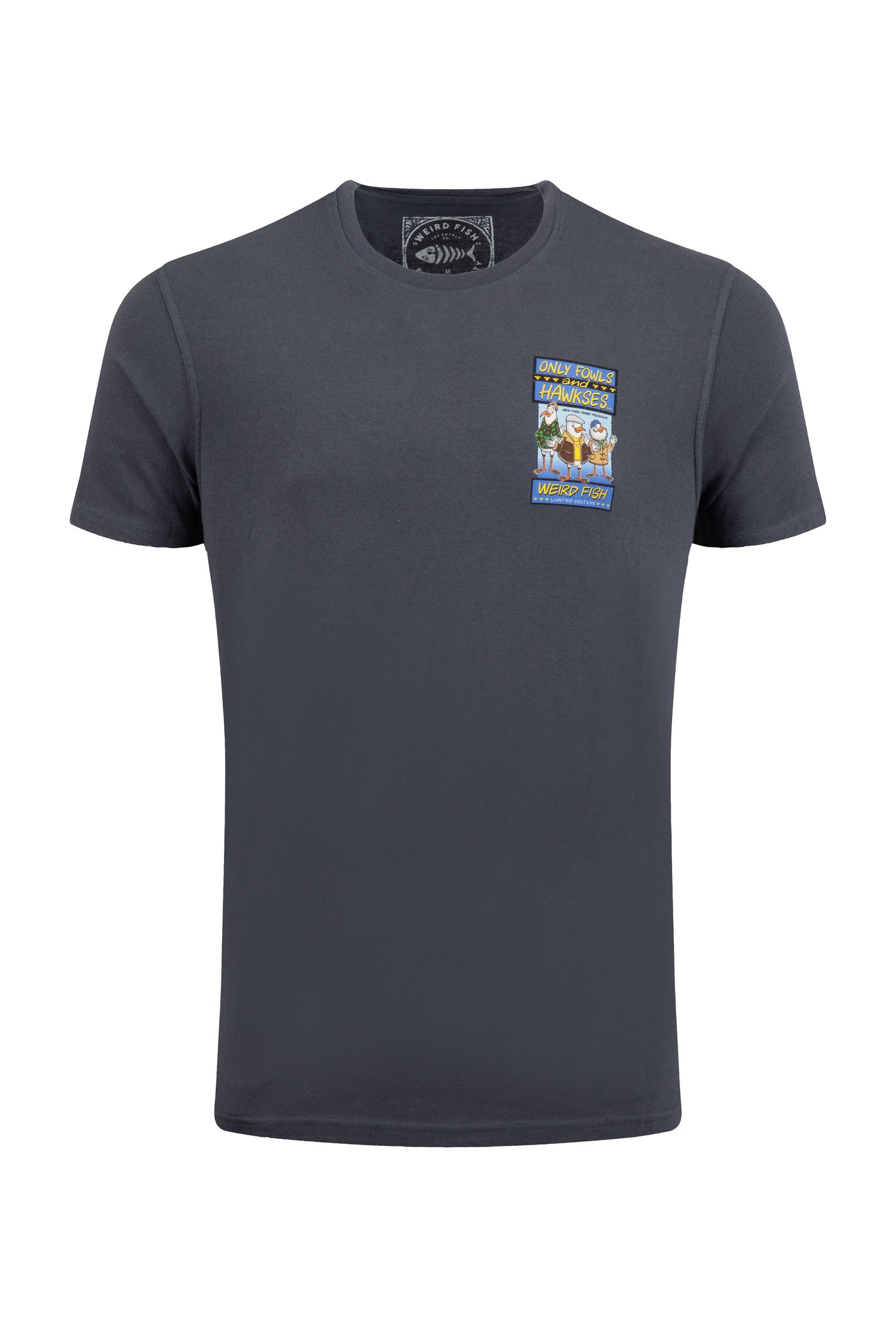Weird Fish Weird Fish Only Fowls and Hawkses Back Print Artist T-Shirt Navy