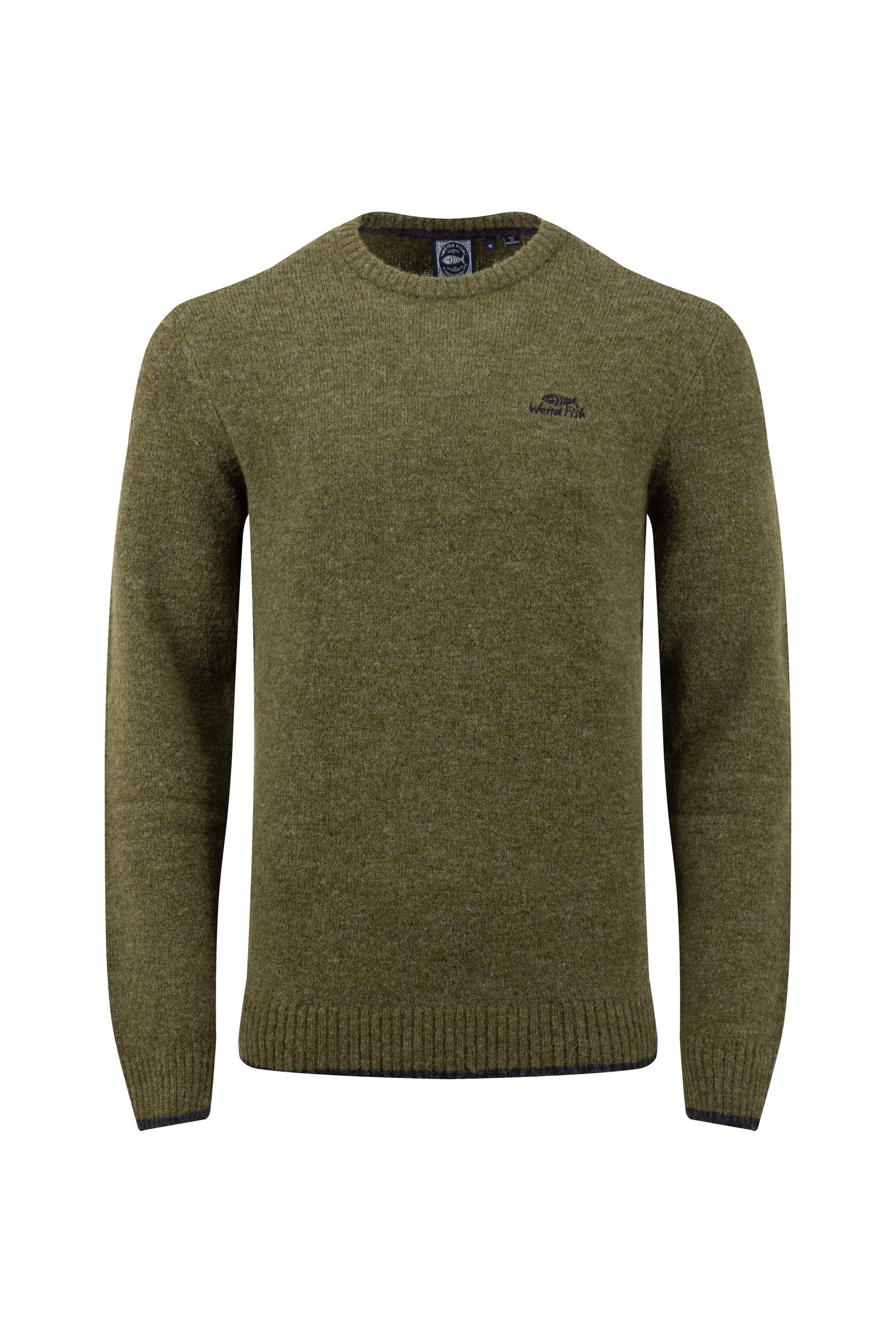 Weird Fish Gorleston Crew Neck Jumper Winter Green Size 3XL