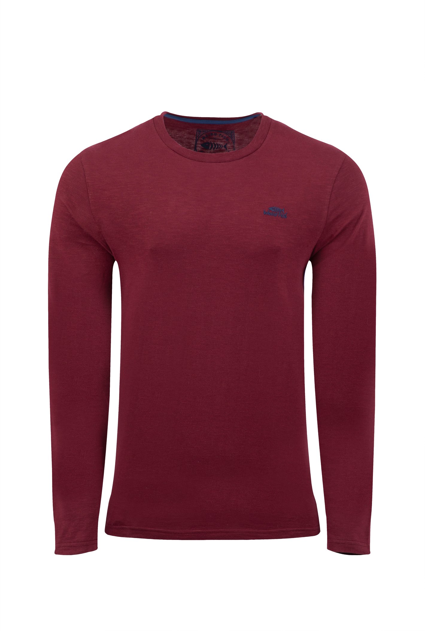 Weird Fish Weird Fish Fins Branded Long Sleeve T-Shirt Red Grape