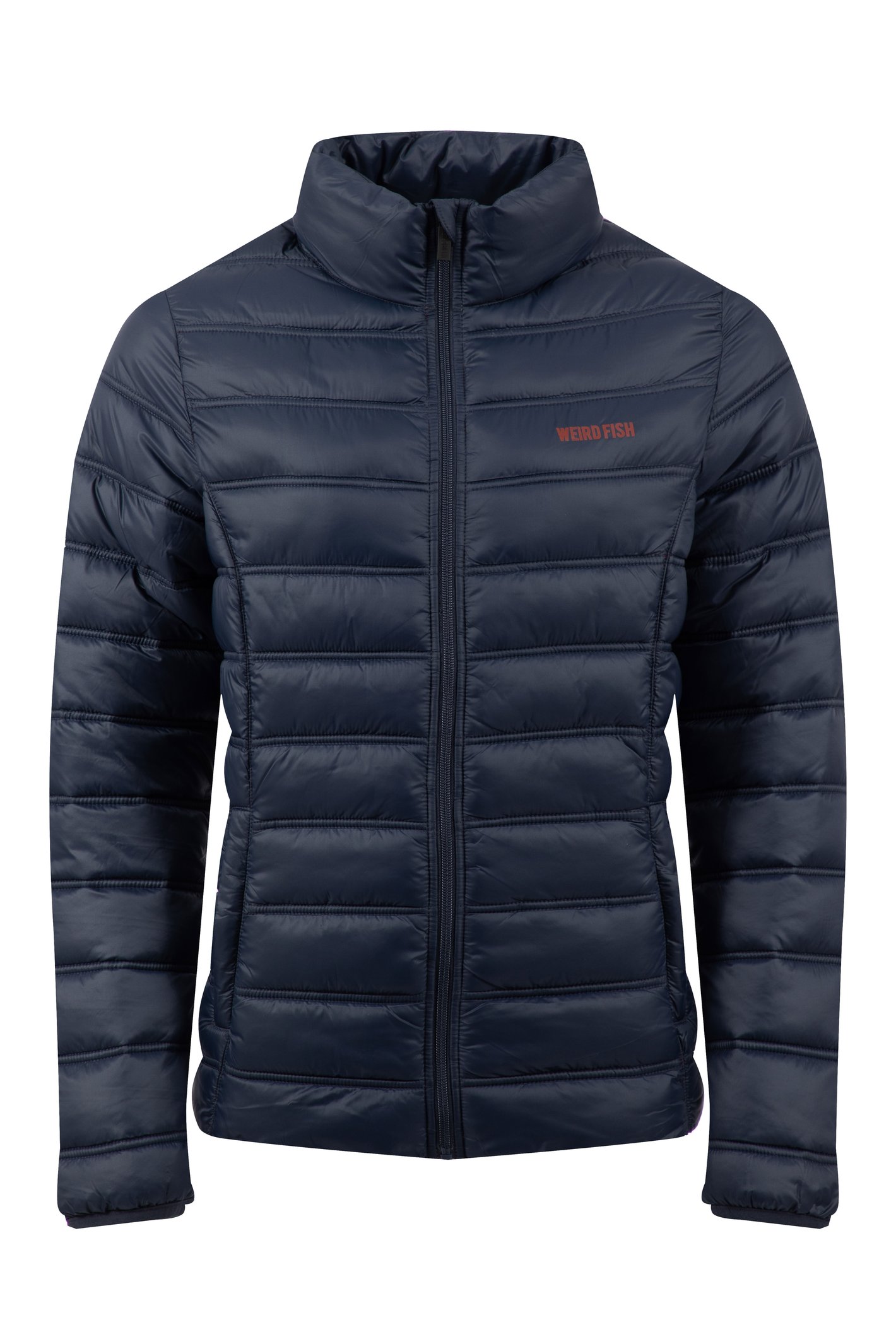 Weird Fish Weird Fish Travellia Lightweight Showerproof Padded Jacket Navy Blue
