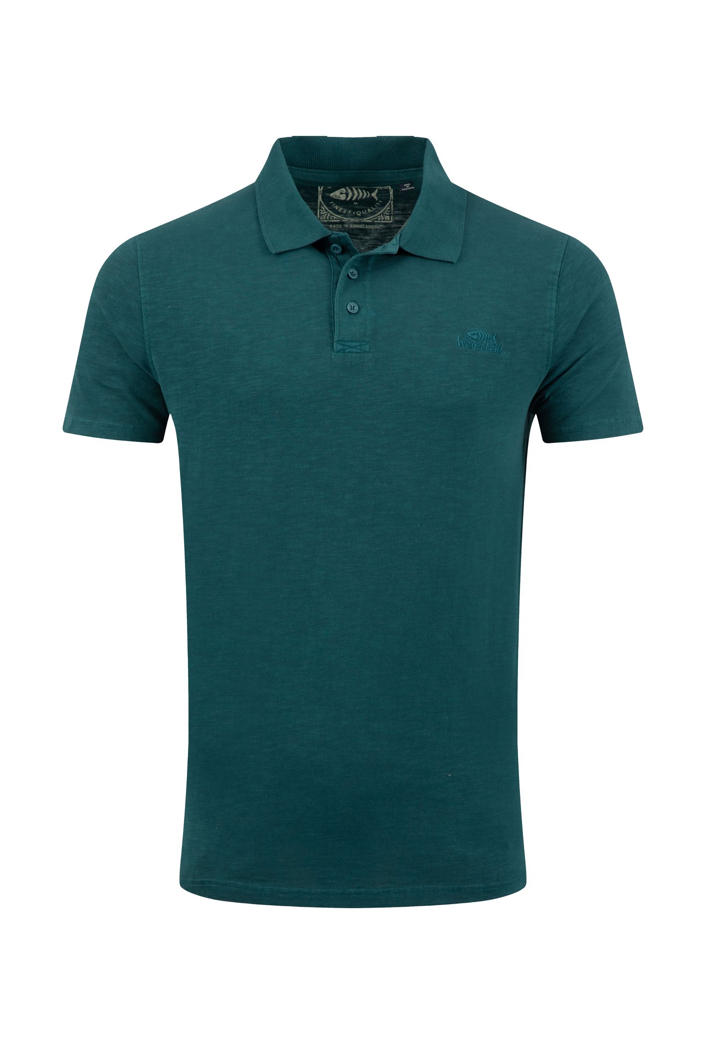 Weird Fish Indy Slub Polo Shirt Sea Blue Size 2XL
